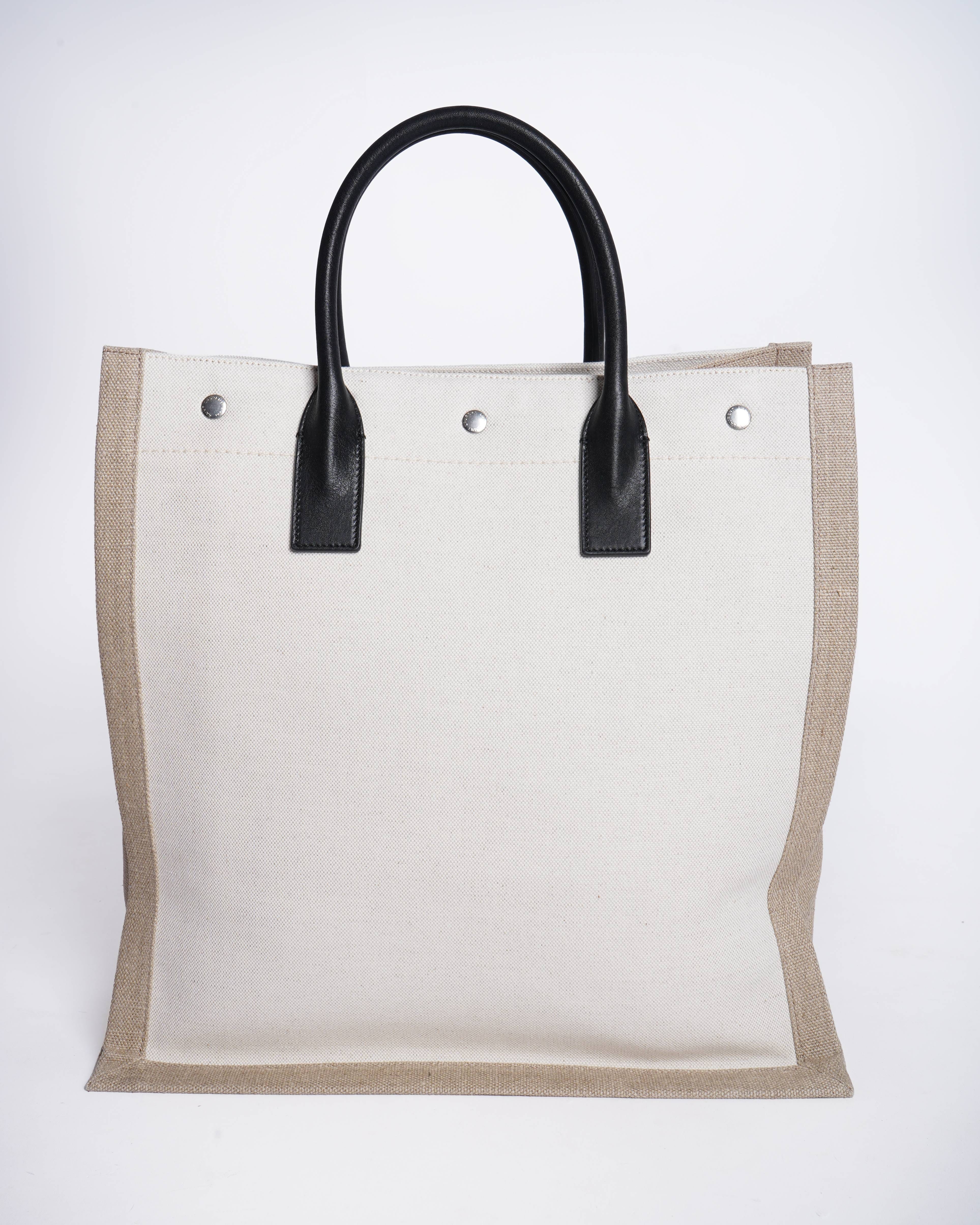 Saint Laurent New Saint Laurent White Rive Gauche Tote