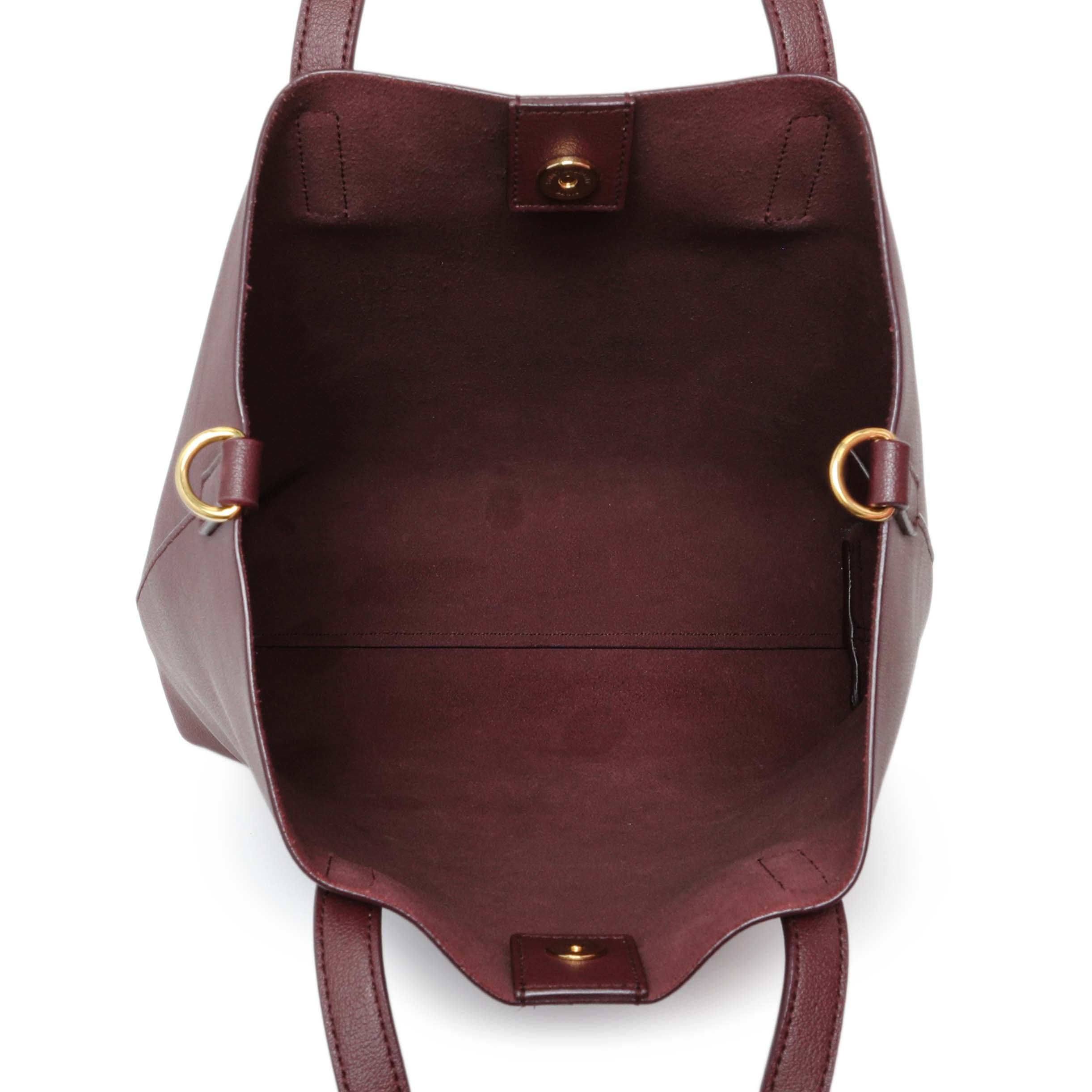 Saint Laurent Dark Red Calfskin Toy Shopping Tote