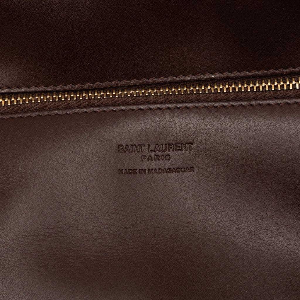 Saint Laurent Medium Raffia Panier Basket Shopper Tote
