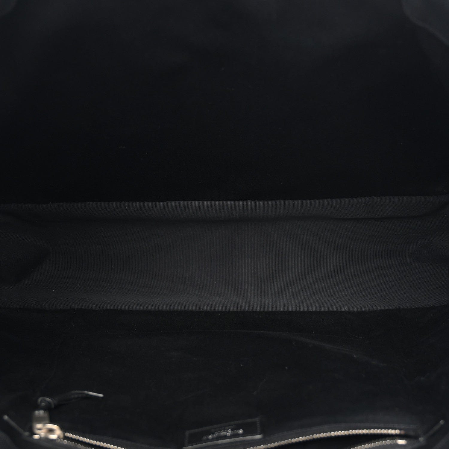 Saint Laurent Raffia Linen Calfskin Rive Gauche Tote Black