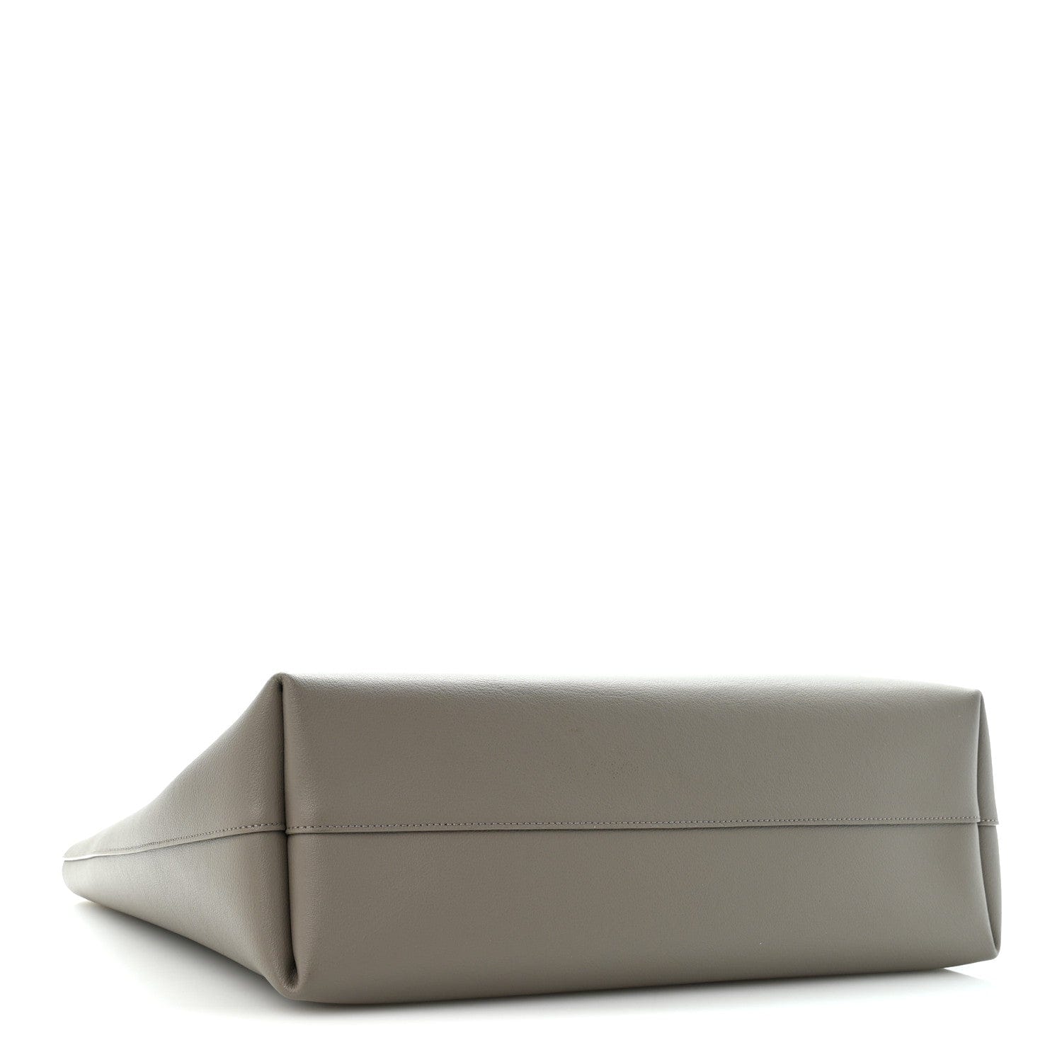 Saint Laurent Calfskin Large Shopping Tote Oyster Gray
