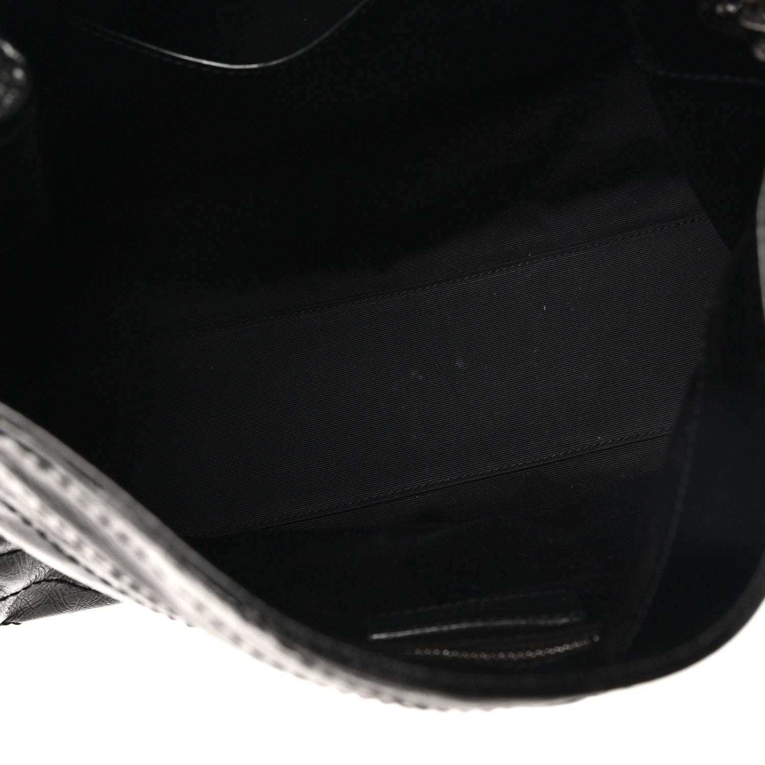 Saint Laurent Crinkled Calfskin Matelasse Monogram Medium Niki Shopper Tote Black
