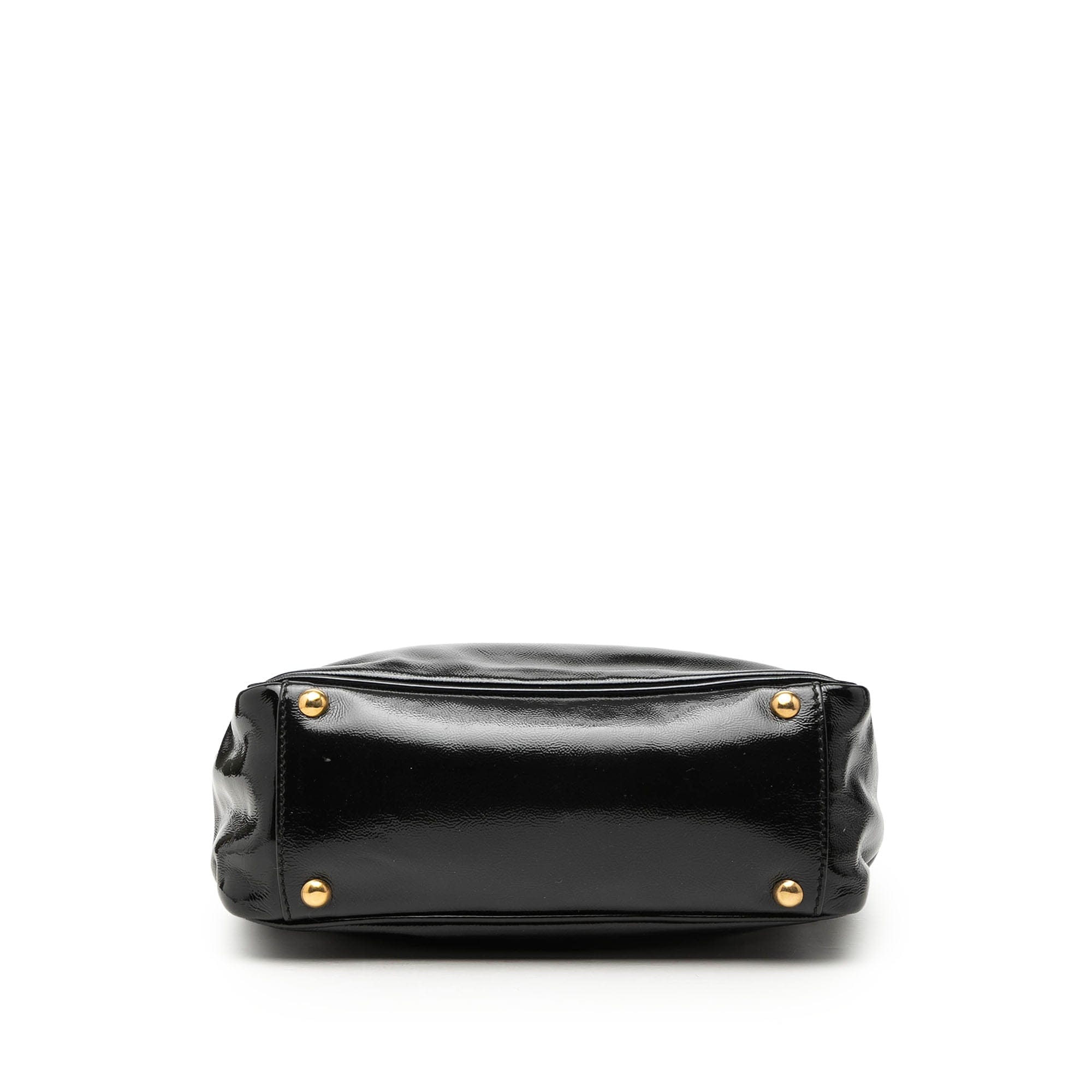 Saint Laurent Small Textured Patent Y Mail Tote