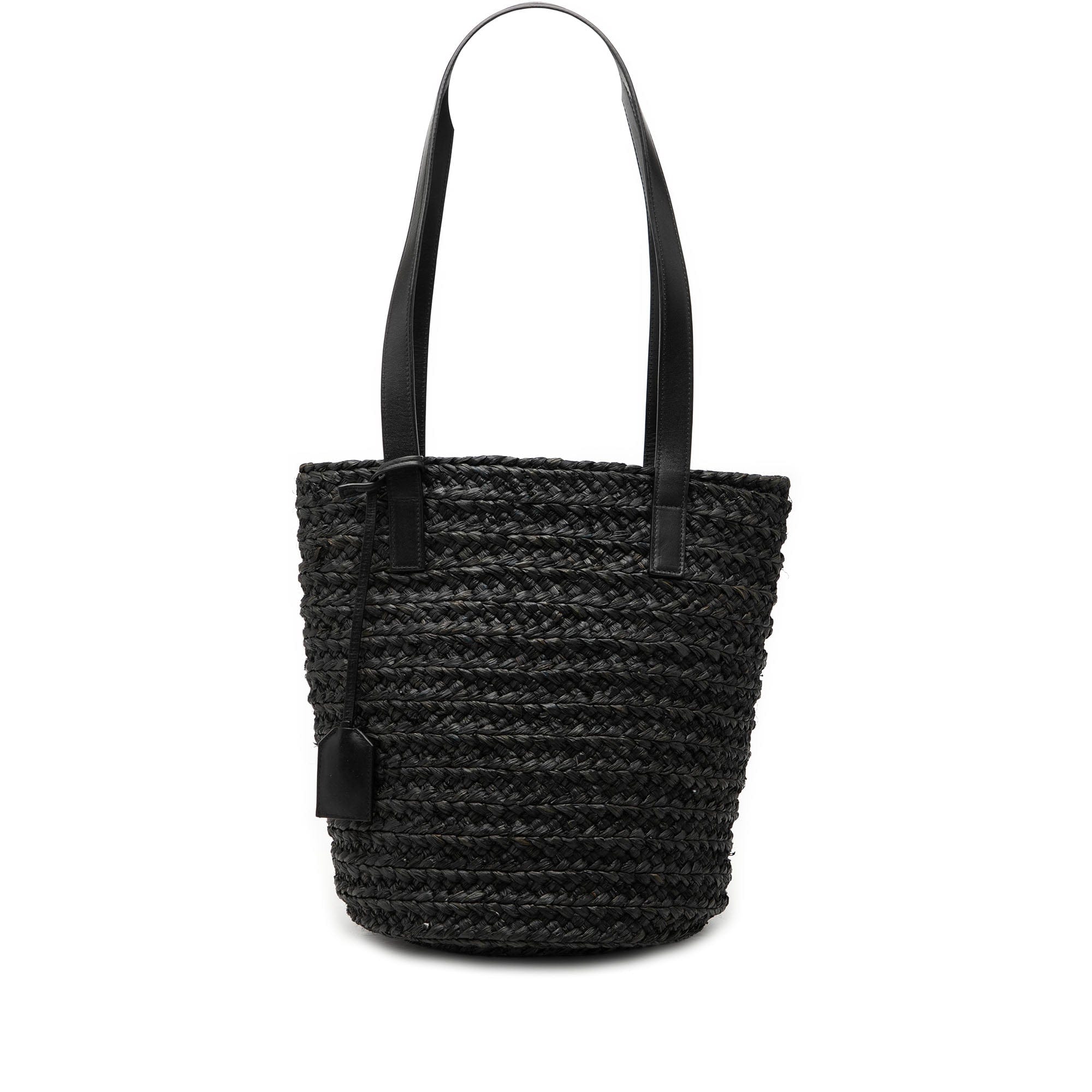 Saint Laurent Small Raffia Panier Tote