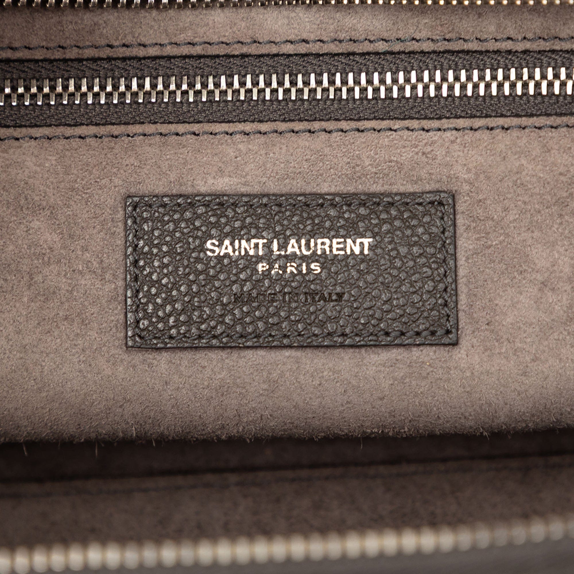 Saint Laurent Small Leather and Suede Rive Gauche Cabas Tote
