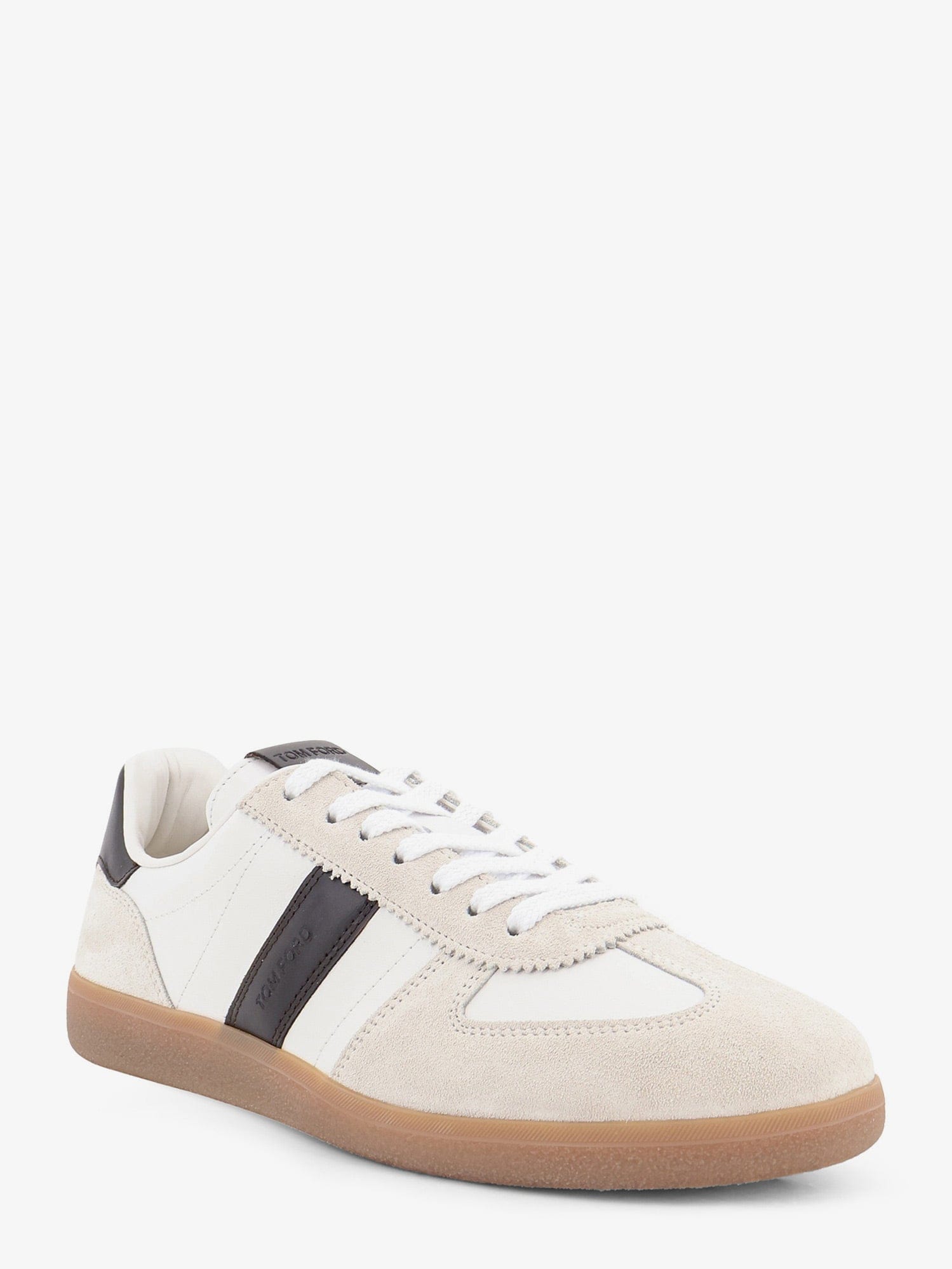 TOM FORD Archer suede and leather low - top sneakers