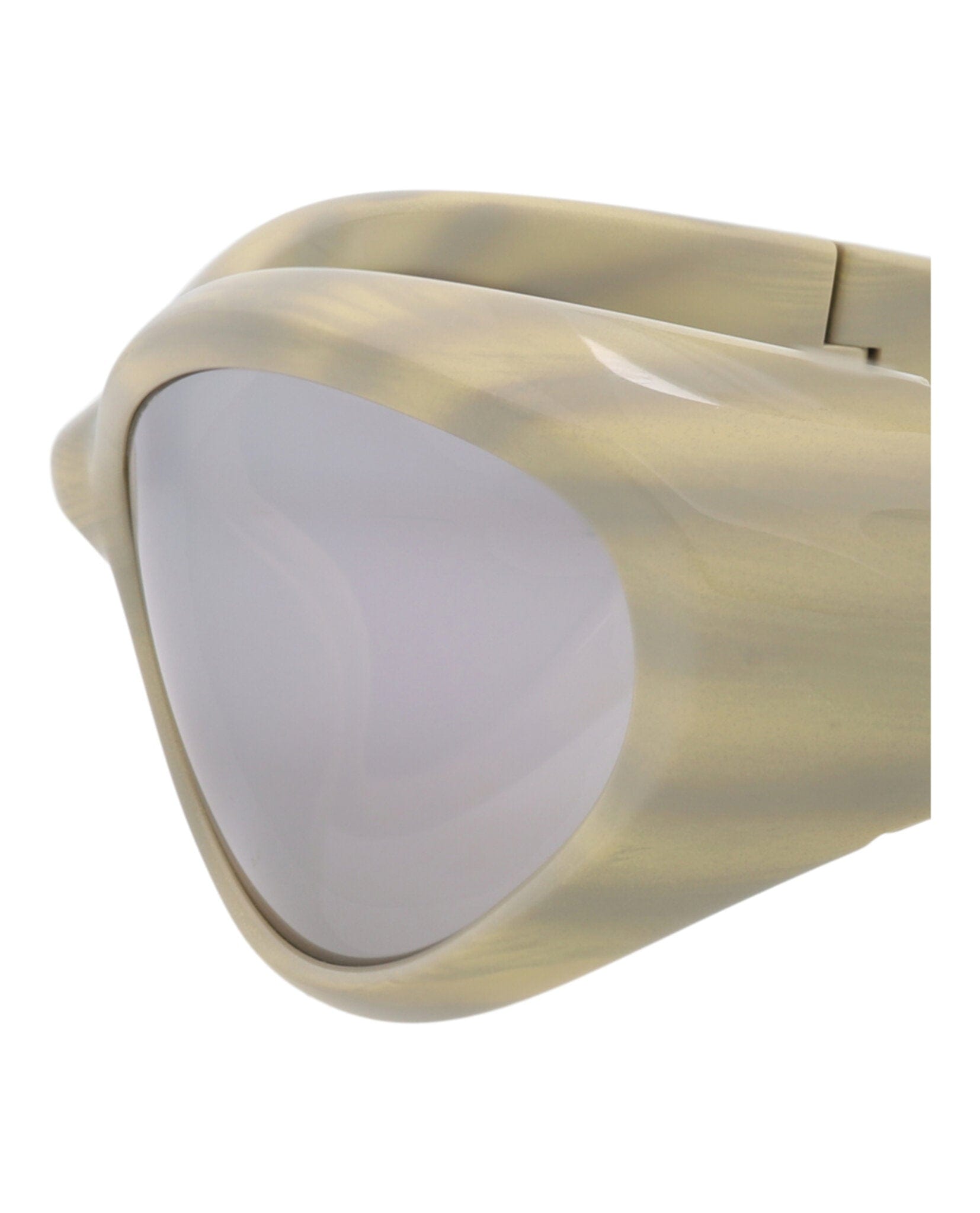 Balenciaga Unisex Shield/Wrap Ivory Ivory Silver Fashion Designer Eyewear