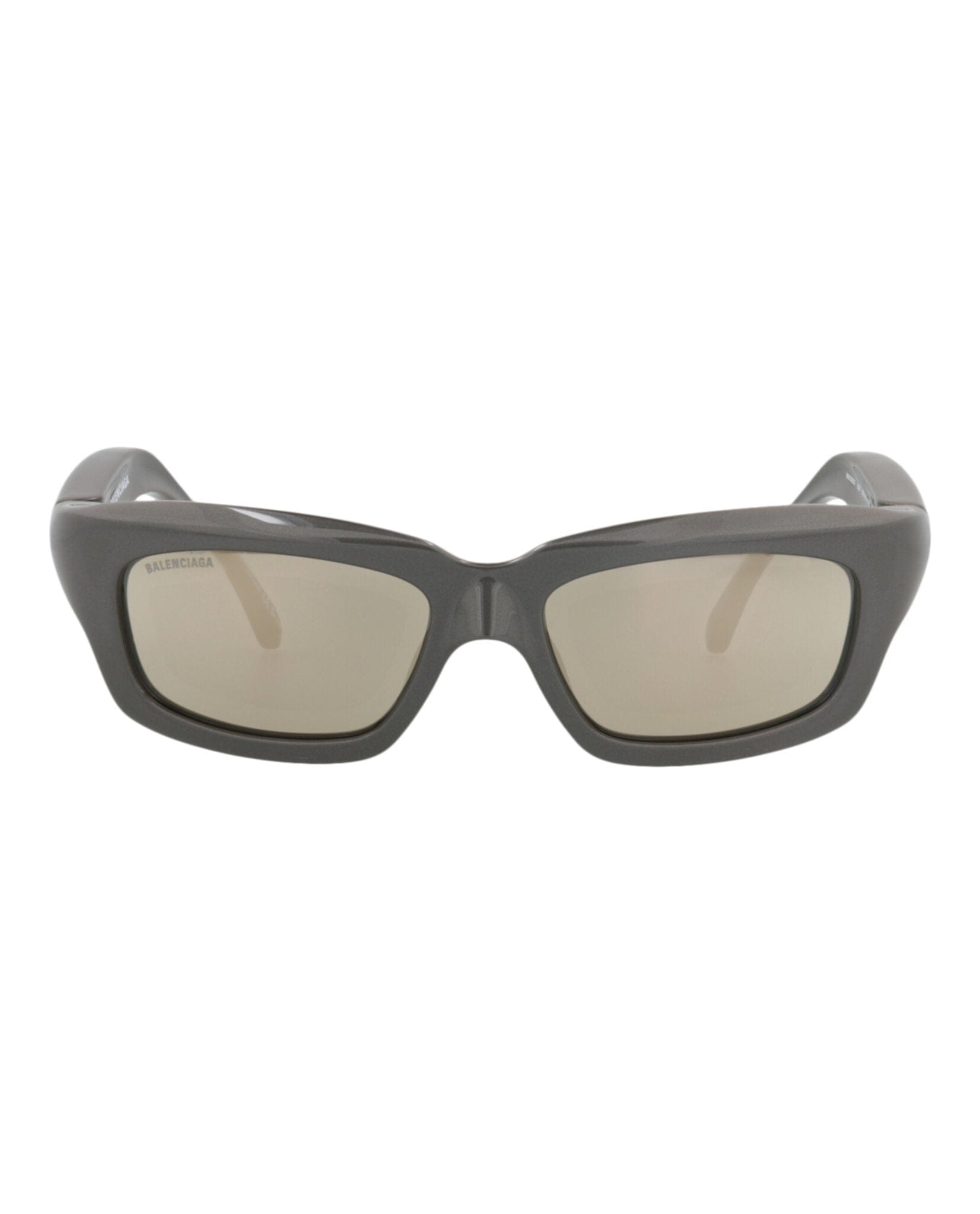 Balenciaga Mens Square/Rectangle Grey Grey White Fashion Designer Eyewear