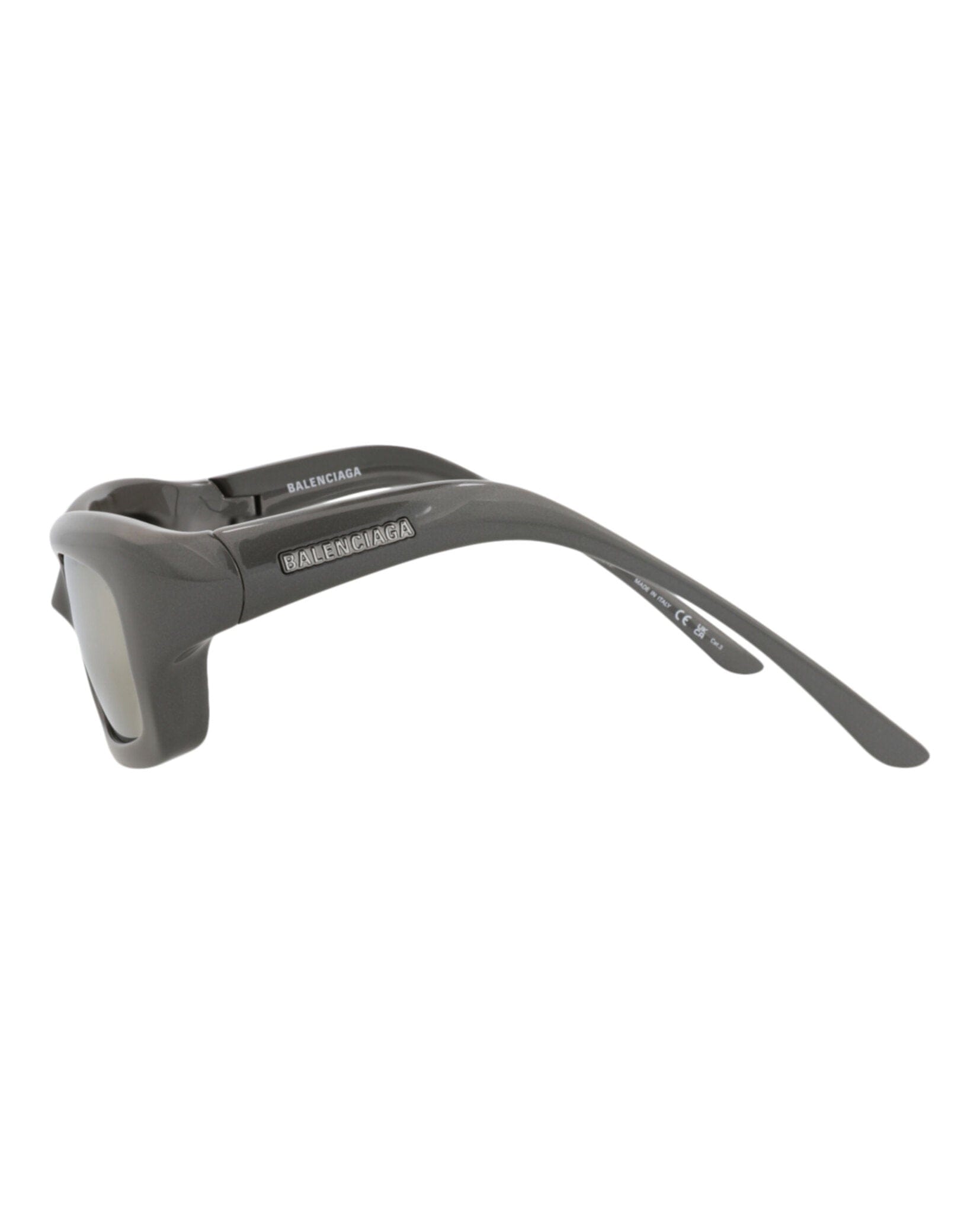 Balenciaga Mens Square/Rectangle Grey Grey White Fashion Designer Eyewear