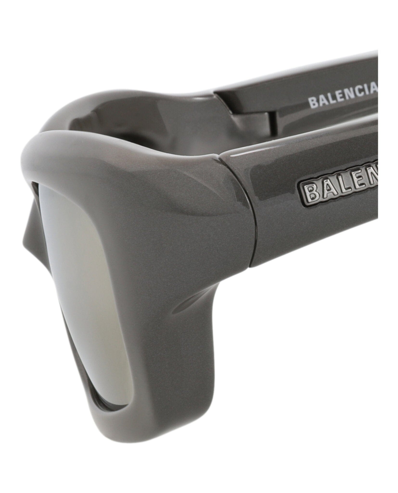 Balenciaga Mens Square/Rectangle Grey Grey White Fashion Designer Eyewear