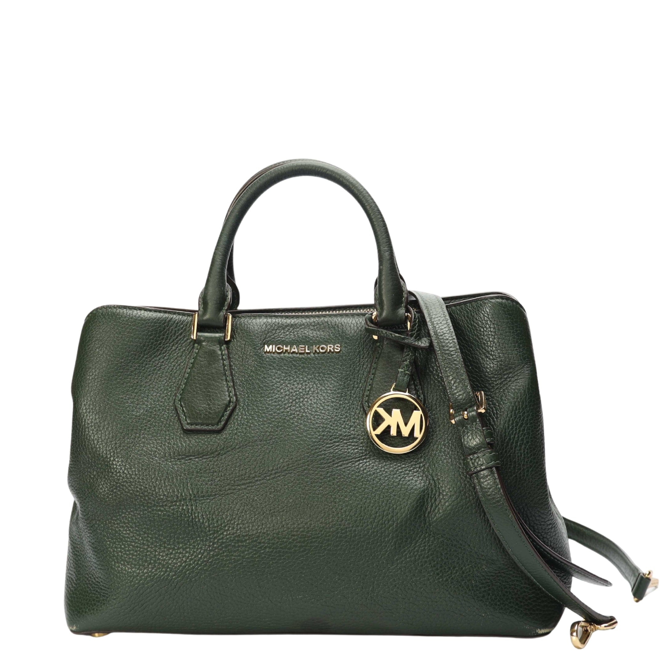 Michael Kors Camille Large Green Satchel