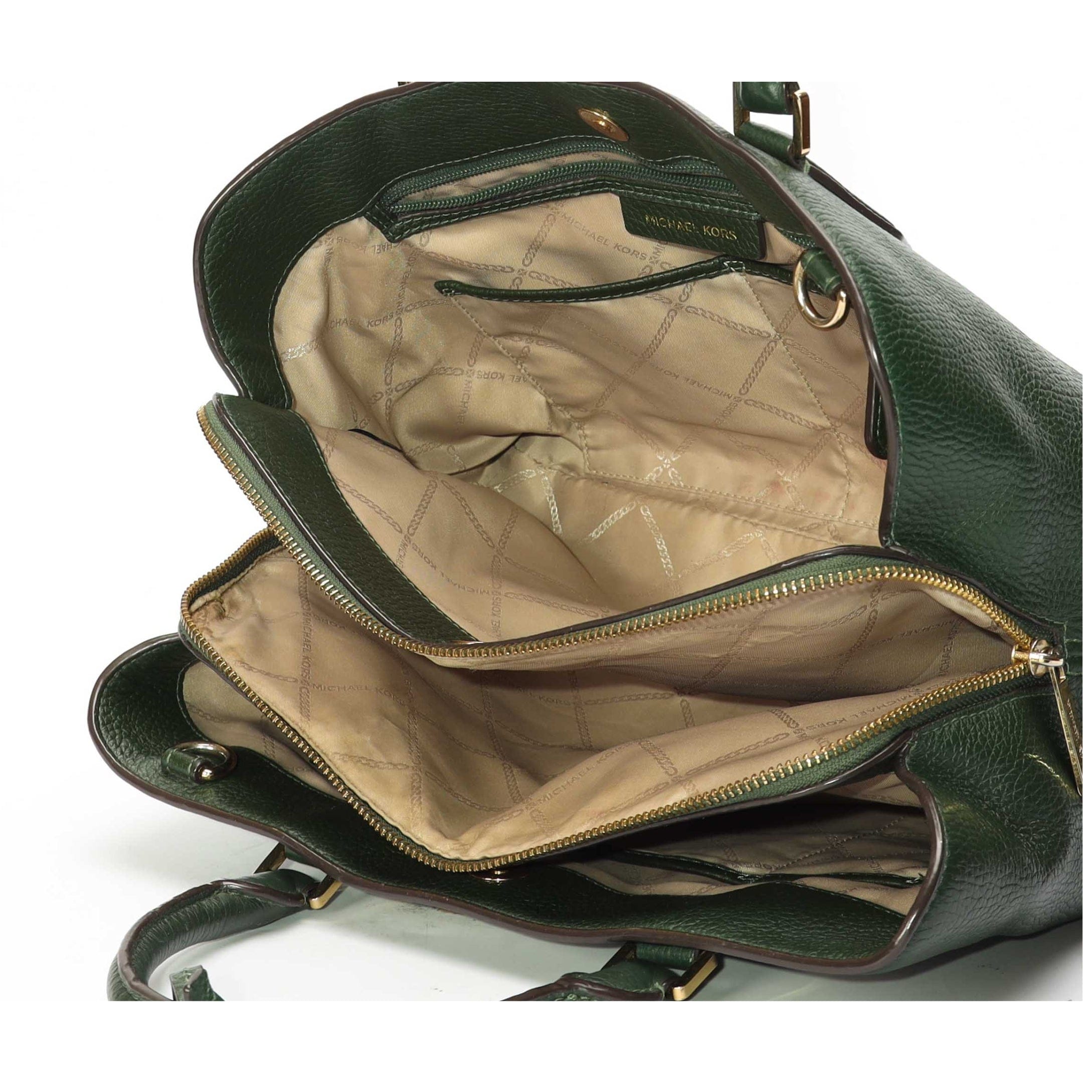 Michael Kors Camille Large Green Satchel