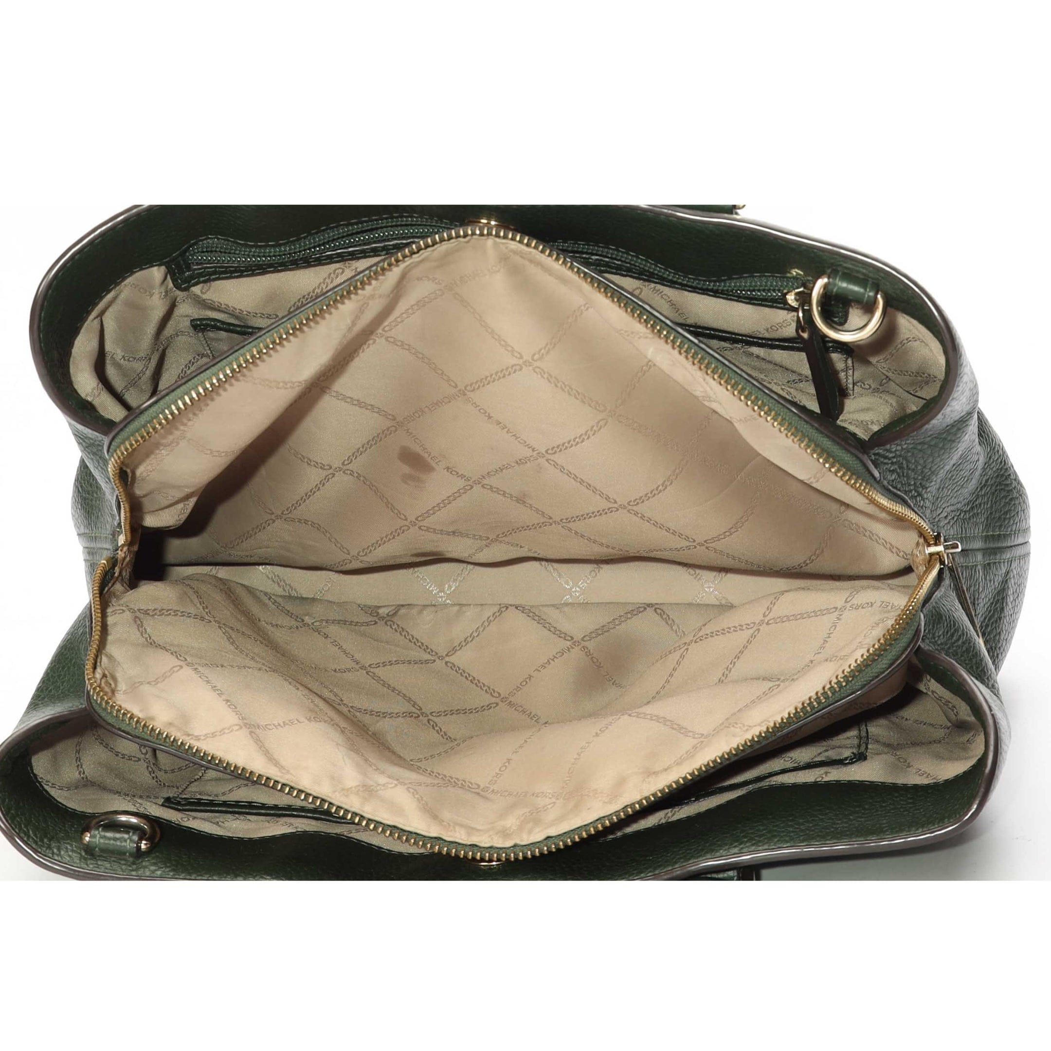 Michael Kors Camille Large Green Satchel
