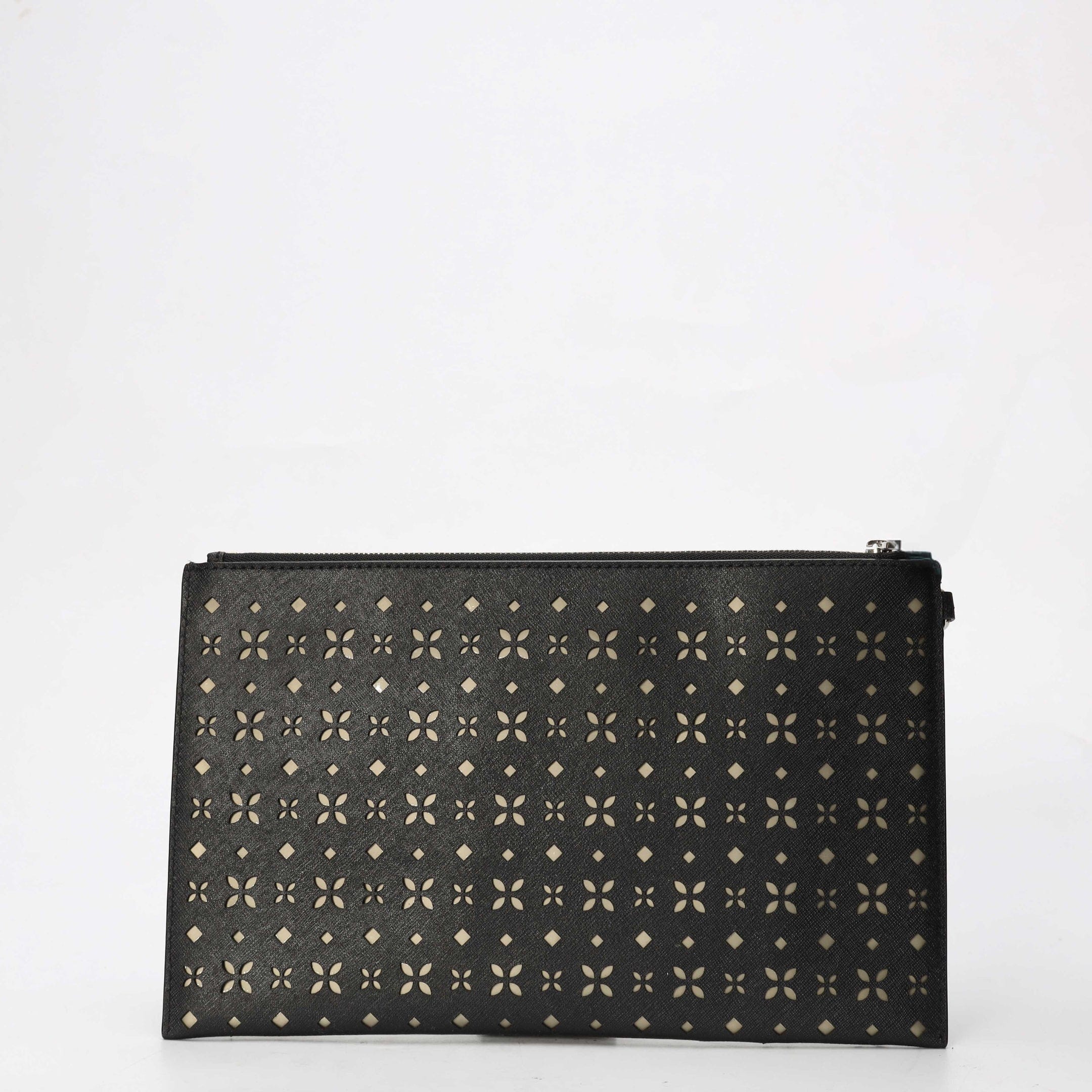 Michael Kors Black Floral Zip Wristlet