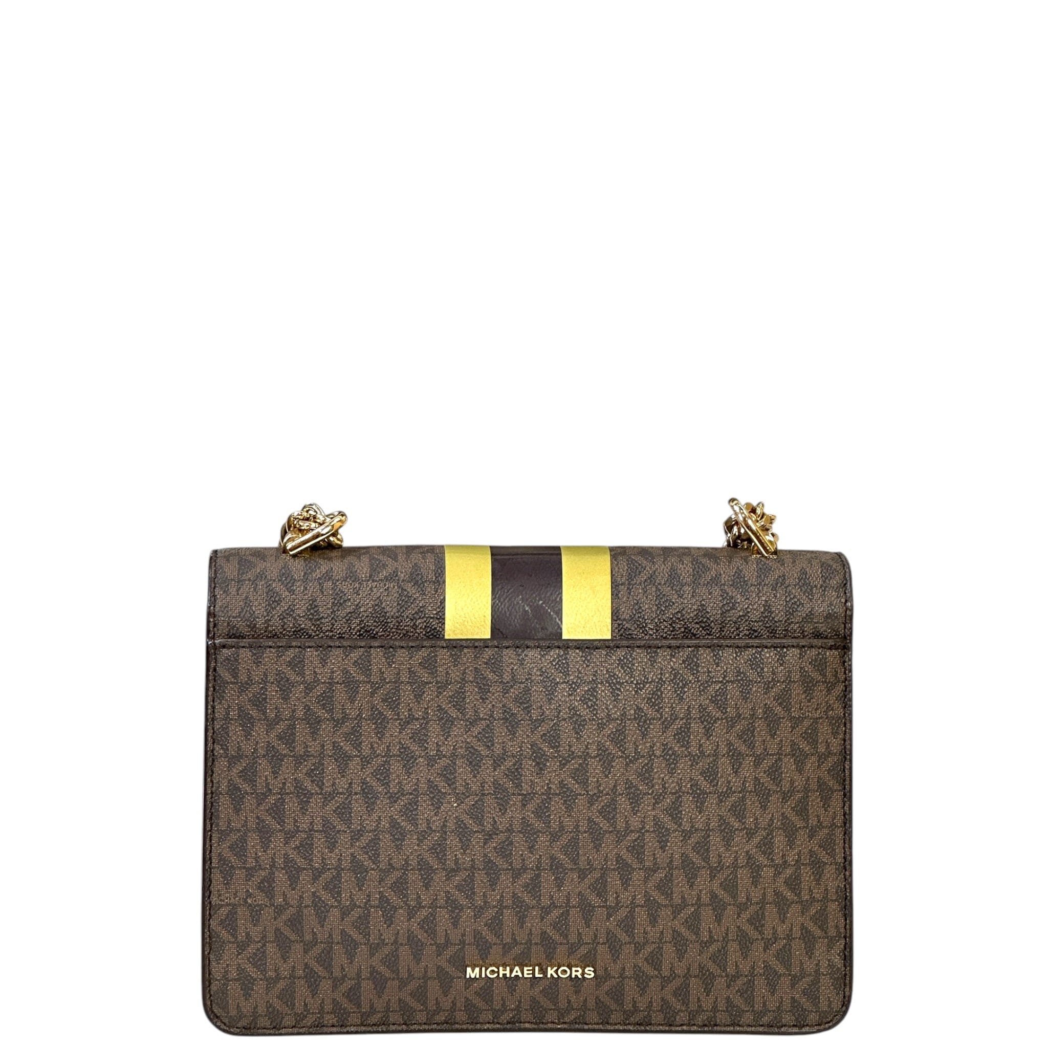 Michael Kors Jade Brand Print Sling Bag Brown Monogram Canvas