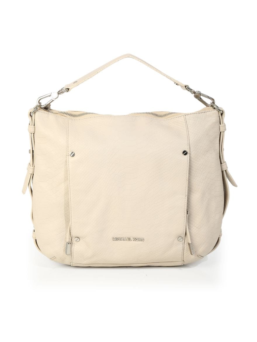 Michael Kors Ecru Croc Embossed Hobo Bag