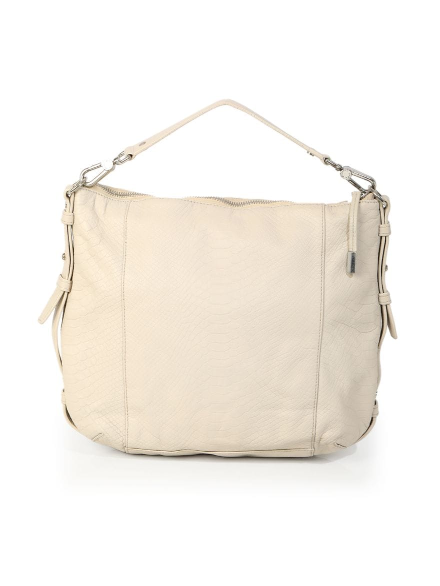 Michael Kors Ecru Croc Embossed Hobo Bag