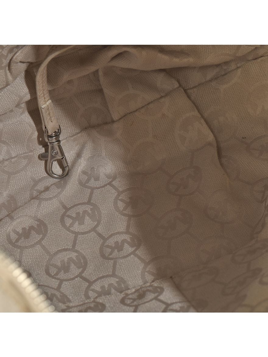 Michael Kors Ecru Croc Embossed Hobo Bag