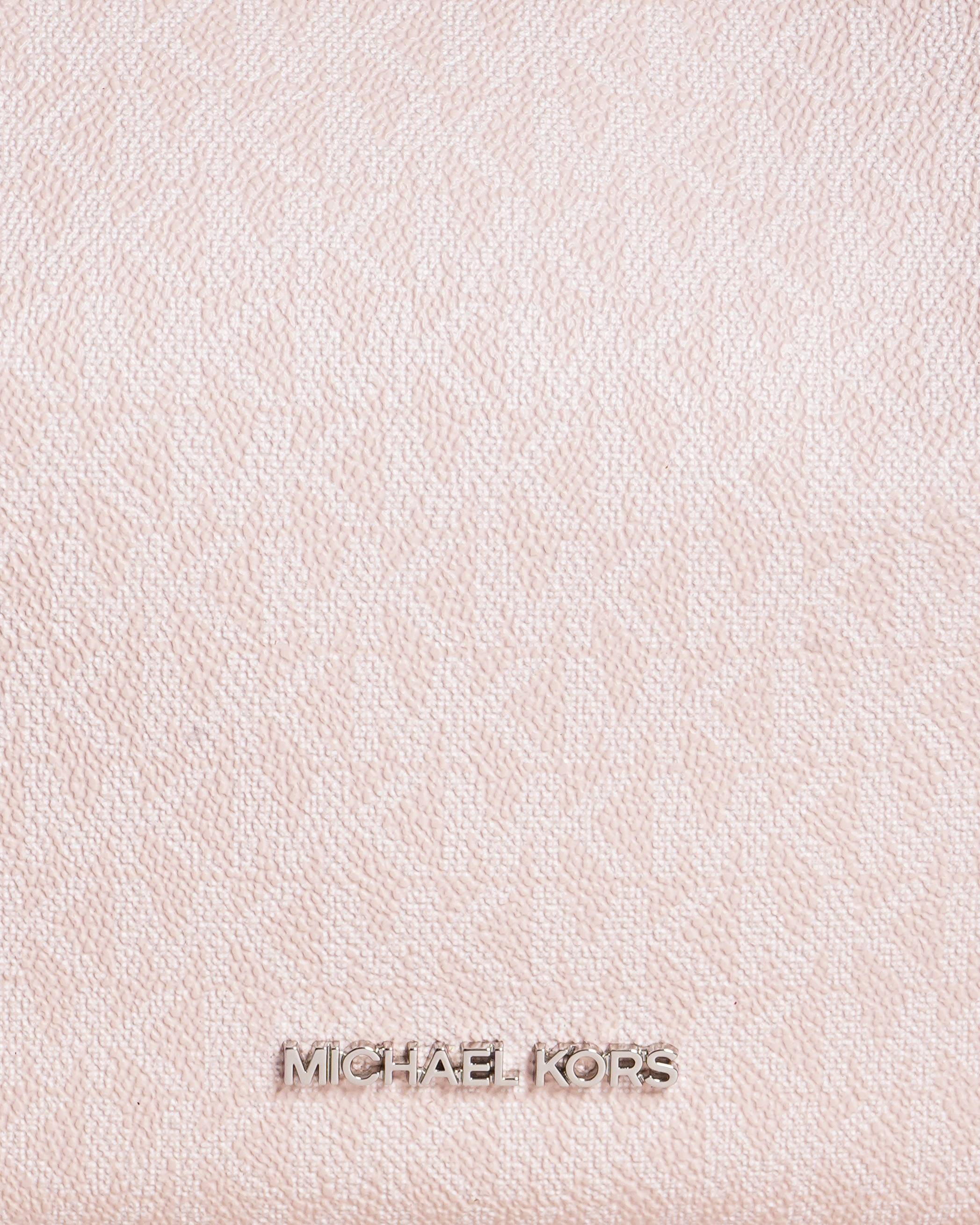 Michael Kors Monogram Cora Hobo Bag In Pink