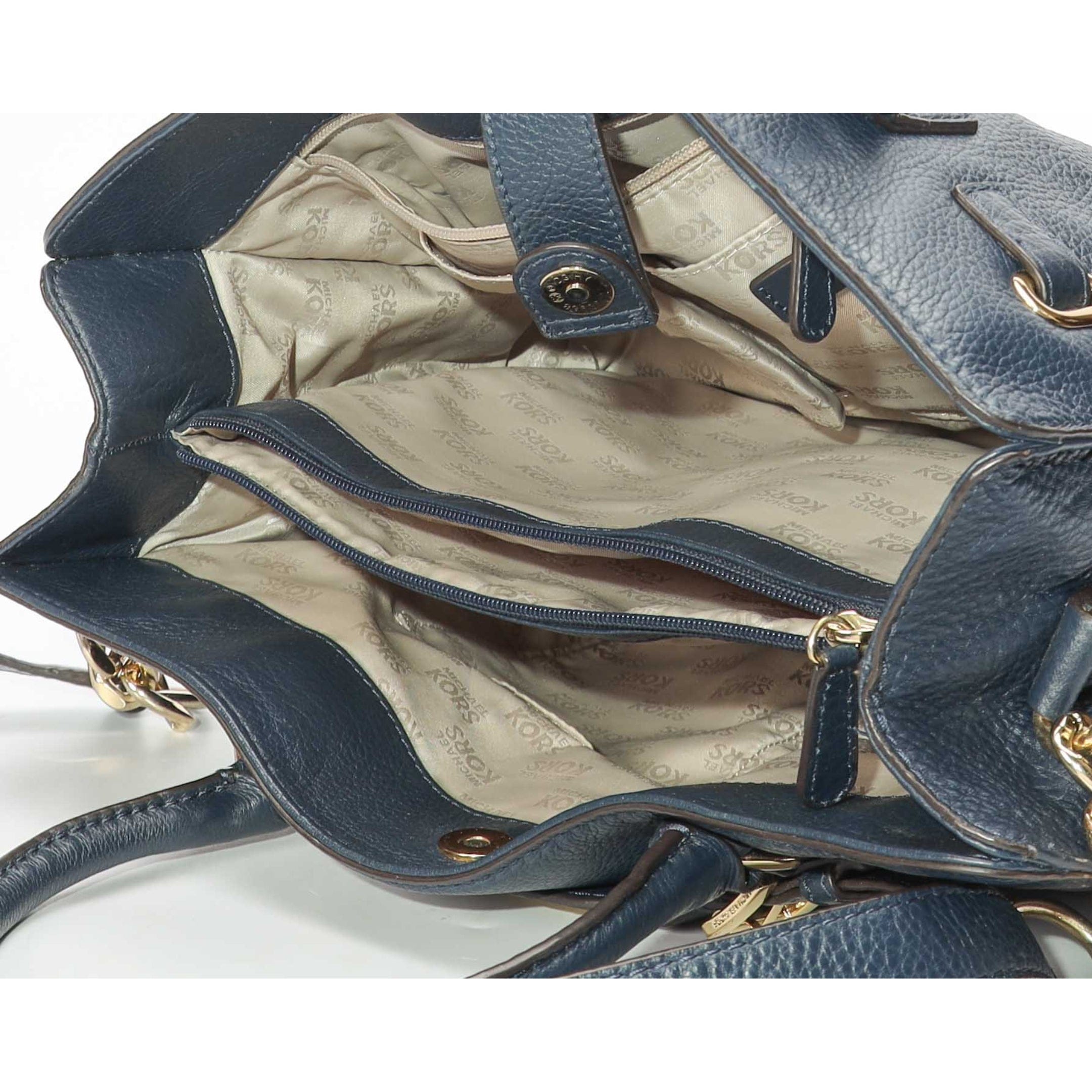 Michael Kors Navy Hamilton Satchel
