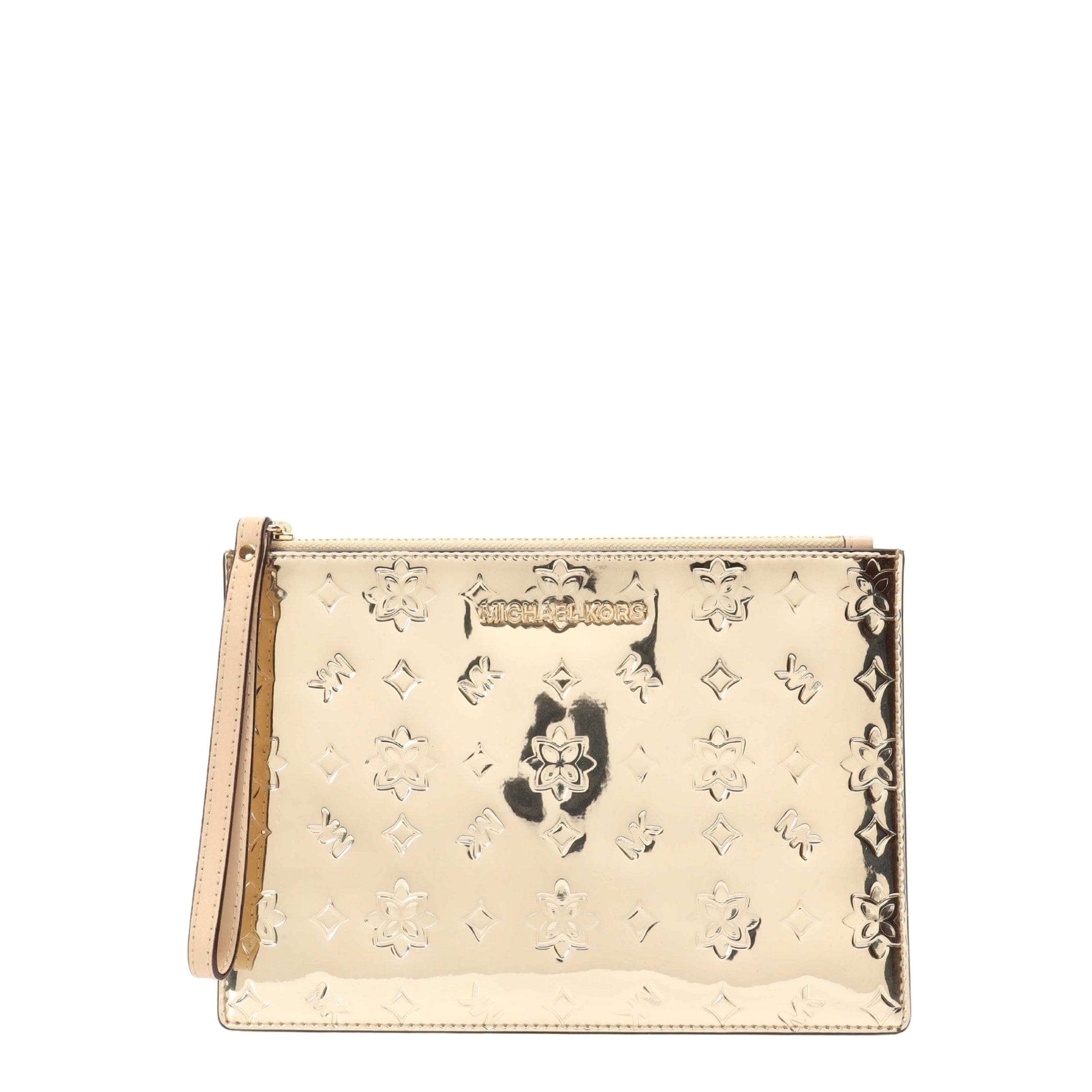 Michael Kors Metallic Gold Zip Wristlet