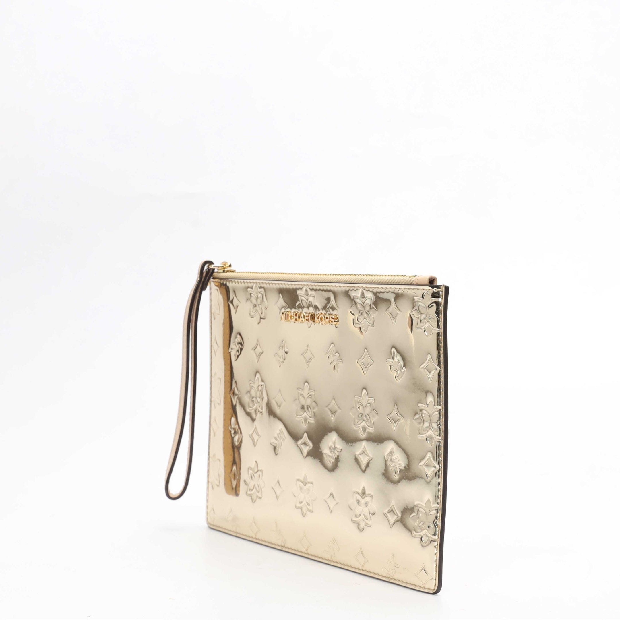 Michael Kors Metallic Gold Zip Wristlet