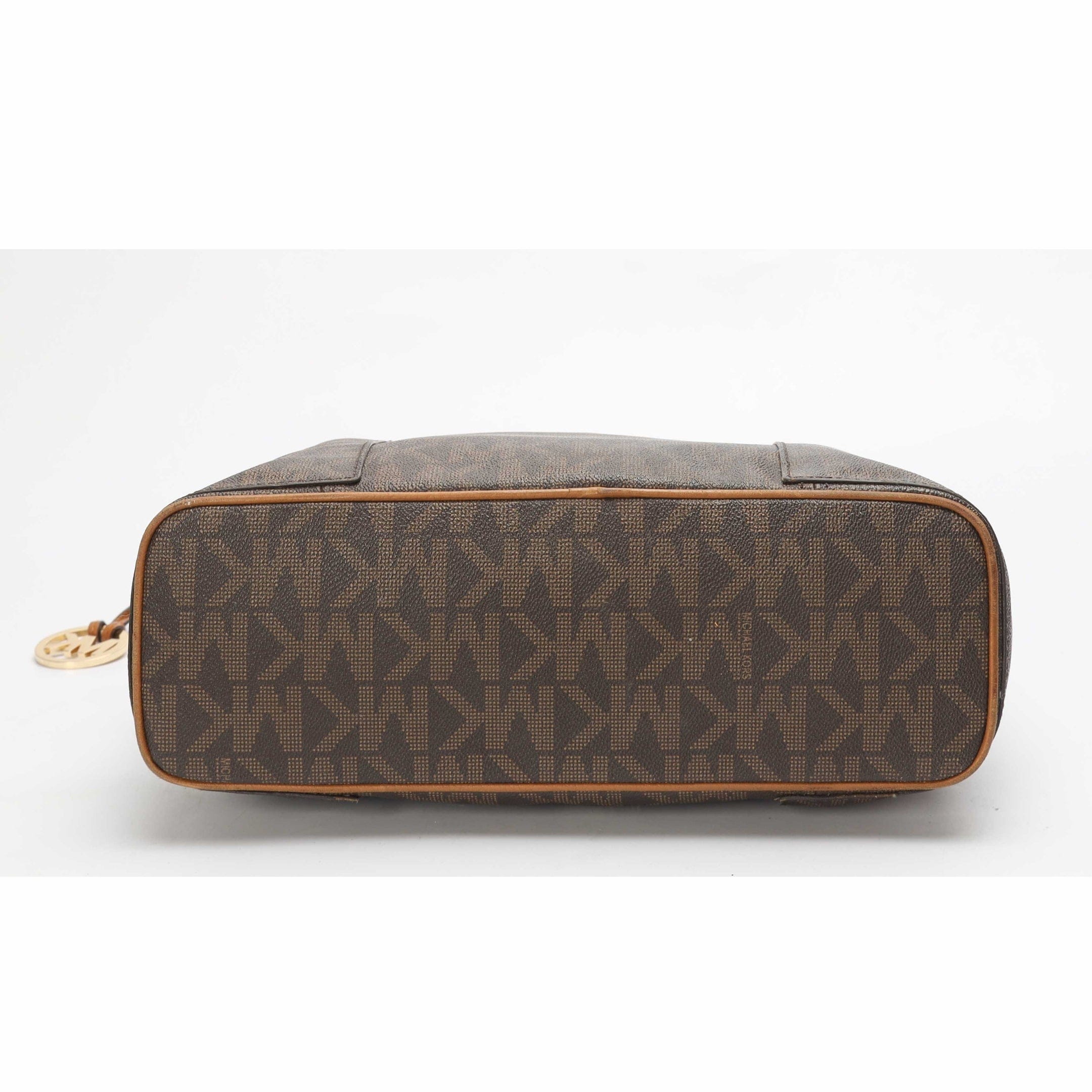 Michael Kors Brown Logo Convertible Hobo Bag