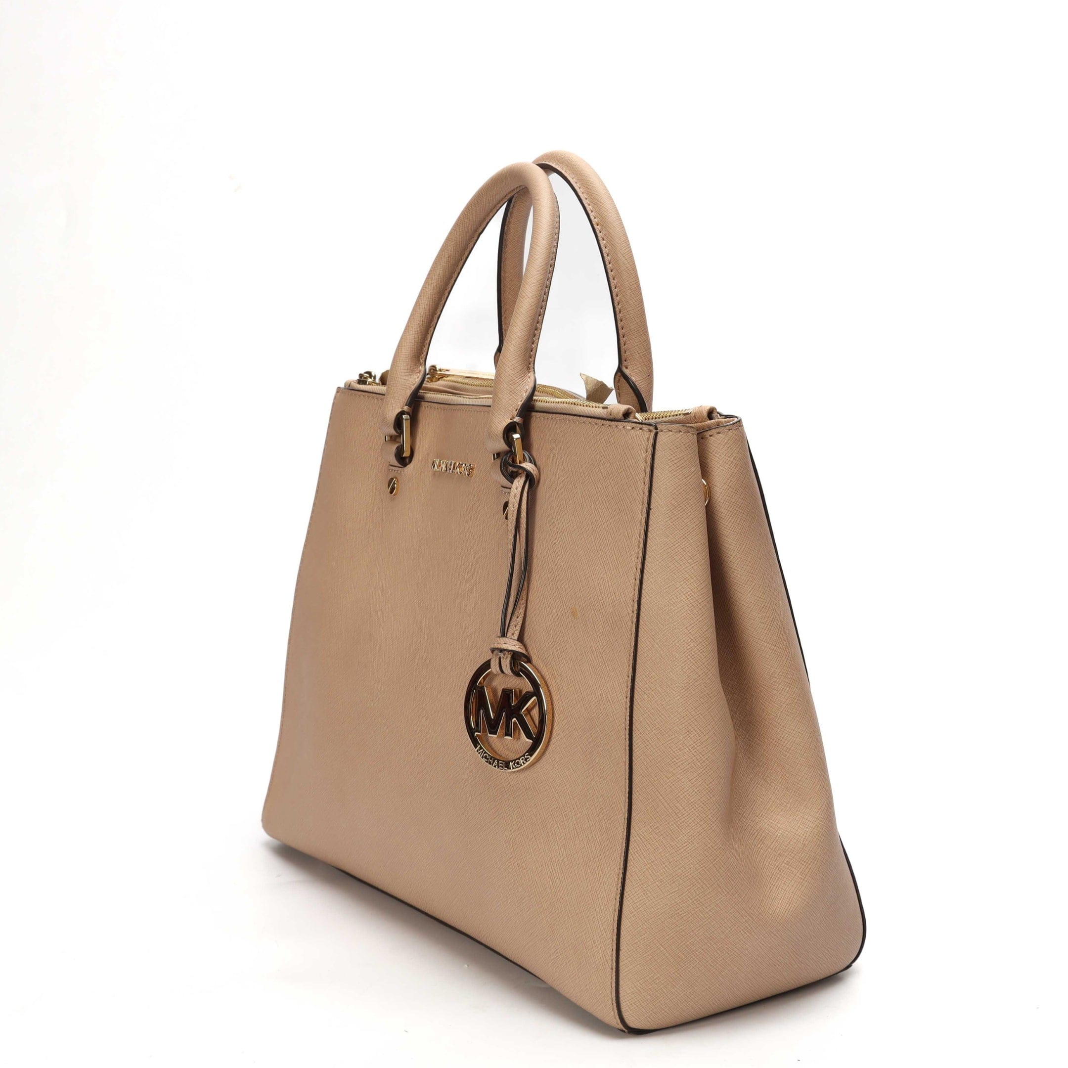 Michael Kors Beige Sutton Convertible Satchel