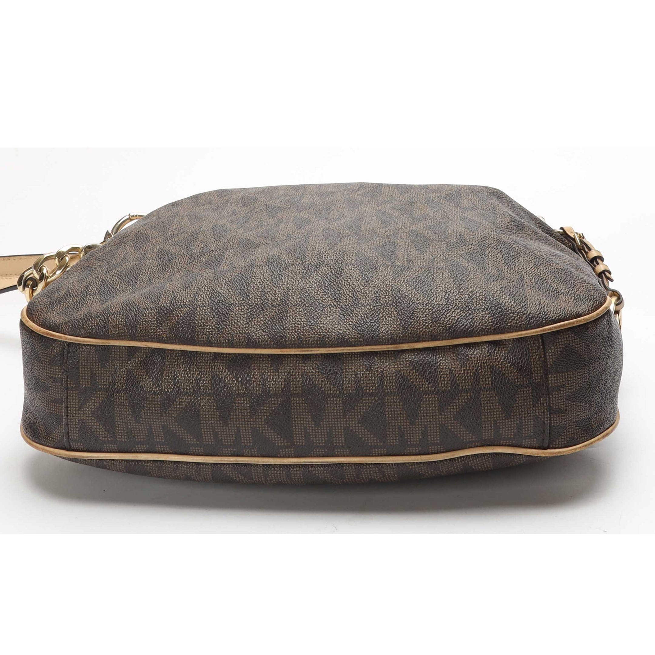 Michael Kors Jet Set Signature Logo Trim Hobo Bag