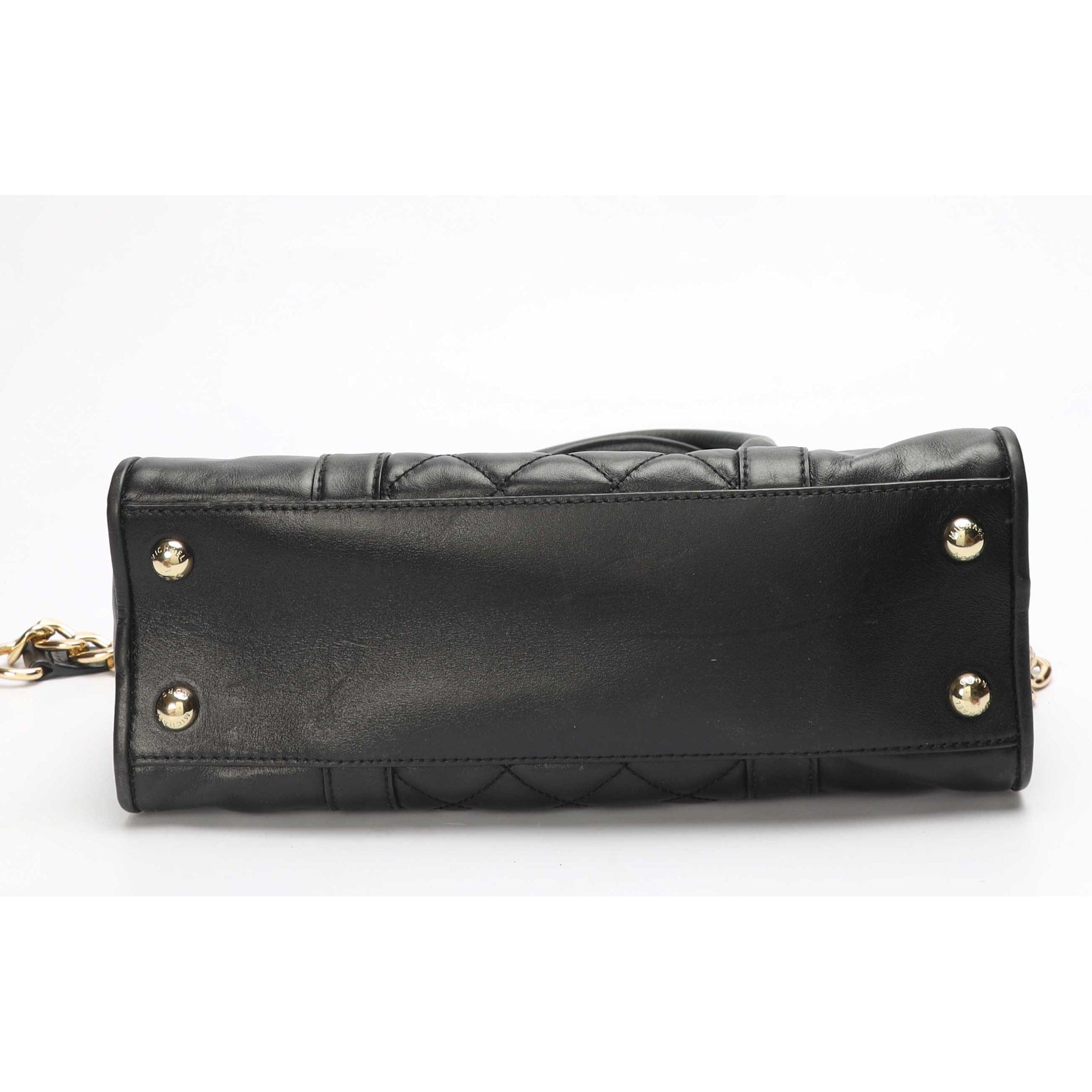 Michael Kors Hamilton Black Quilted Satchel