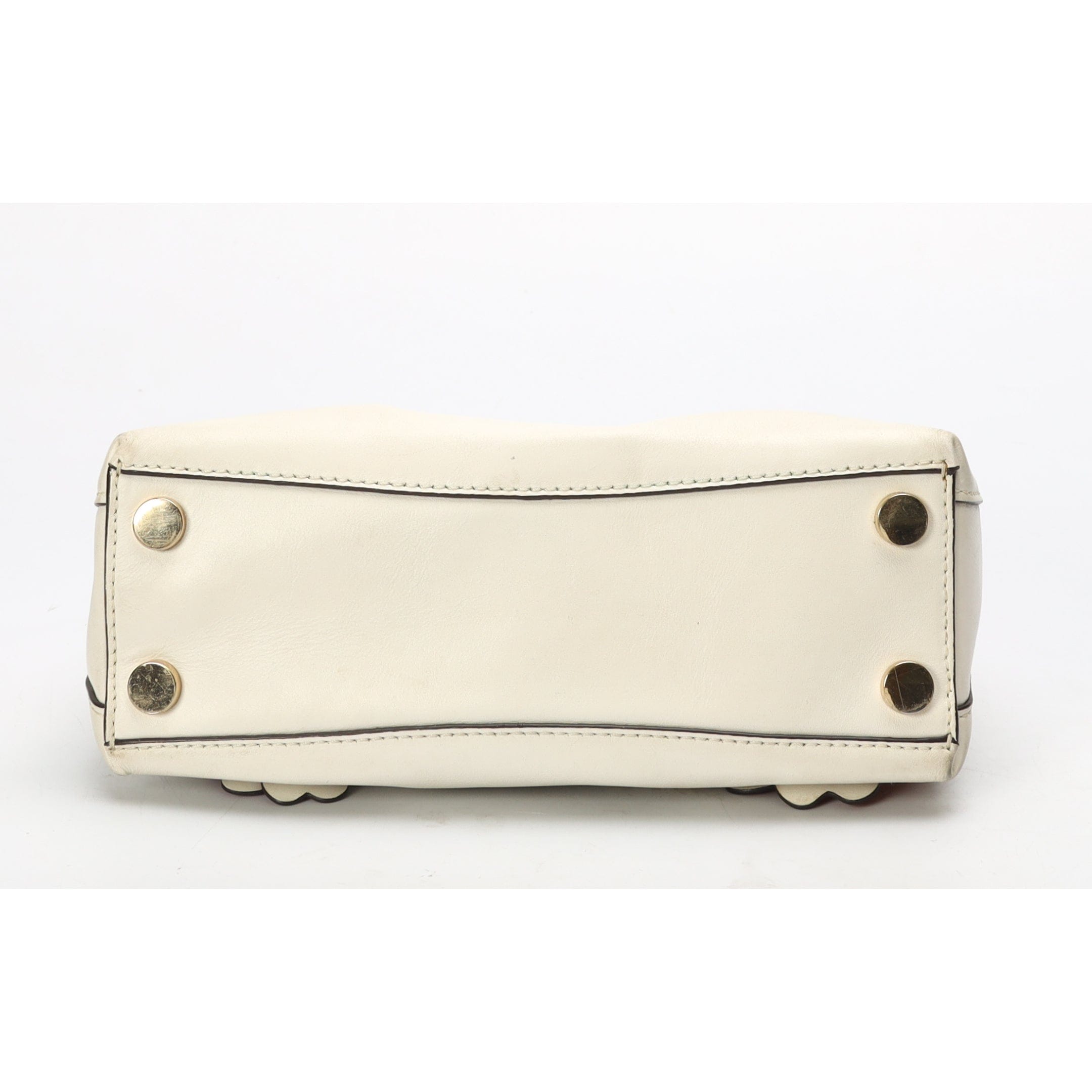 Michael Kors White Floral Applique Convertible Satchel