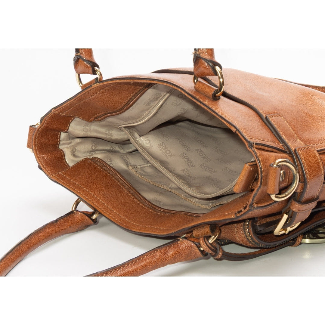 Michael Kors Naomi Dark Dune Tan Satchel