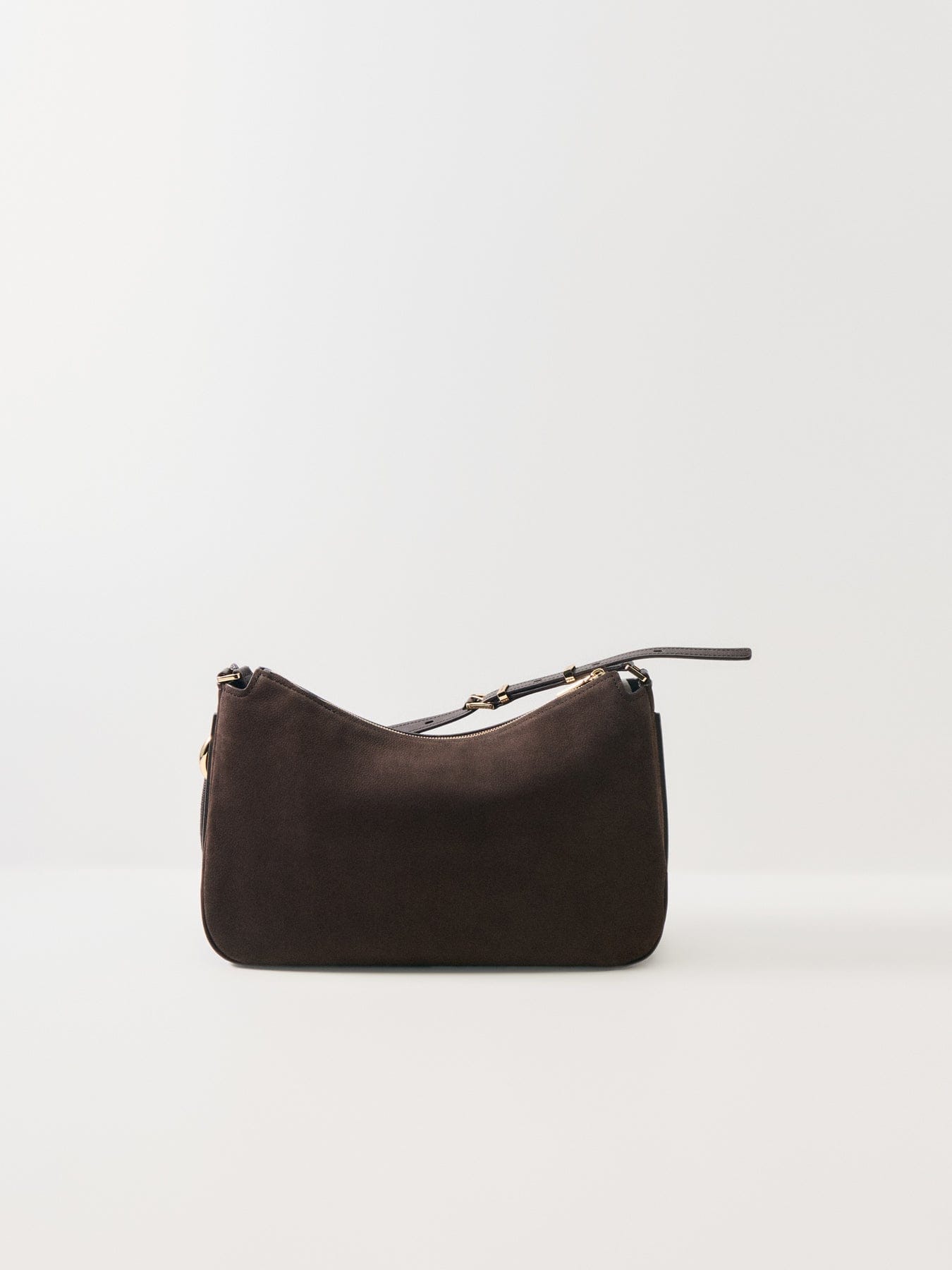 Michael Kors Nolita Suede Hobo Shoulder Chocolate Brown