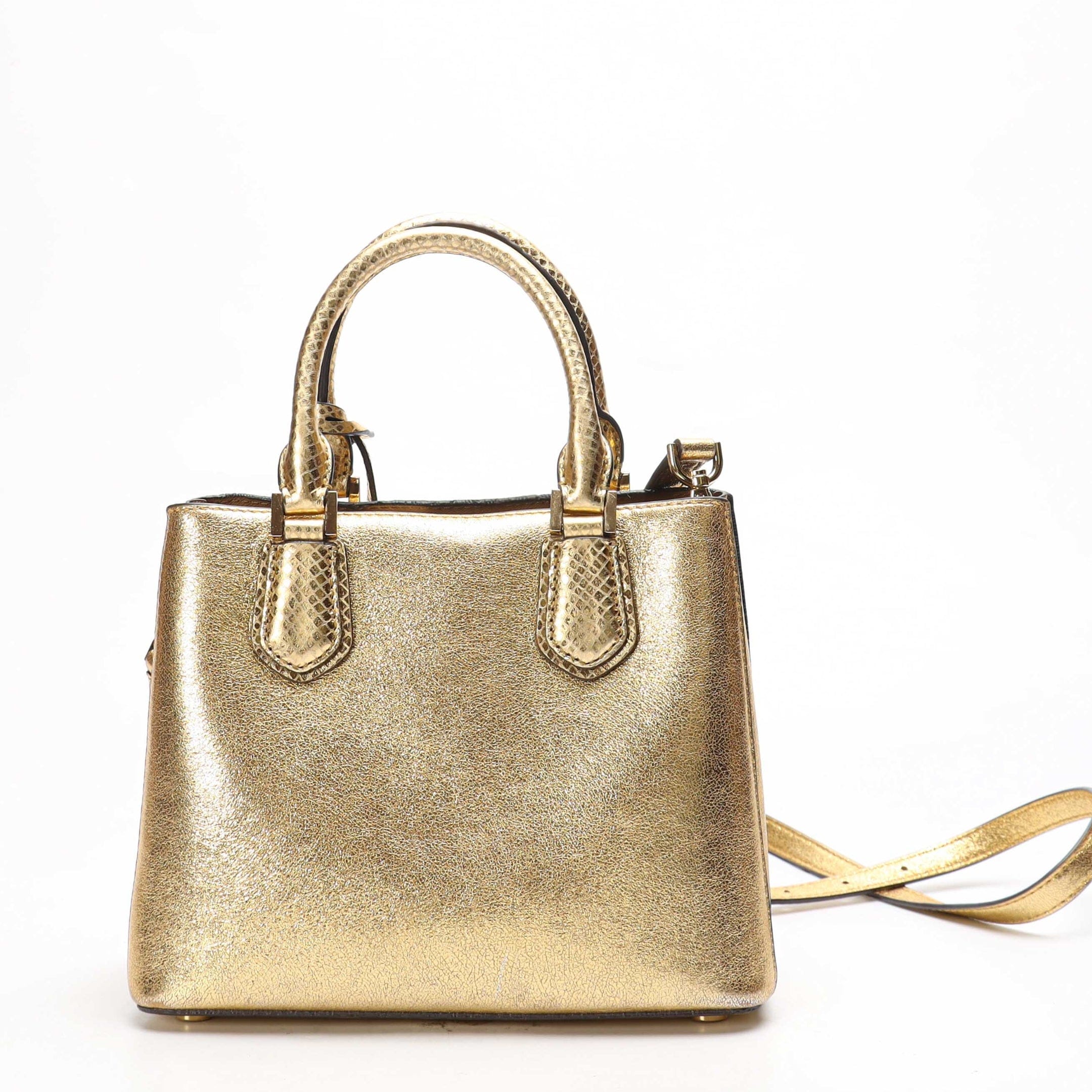 Michael Kors Mercer Metallic Convertible Satchel