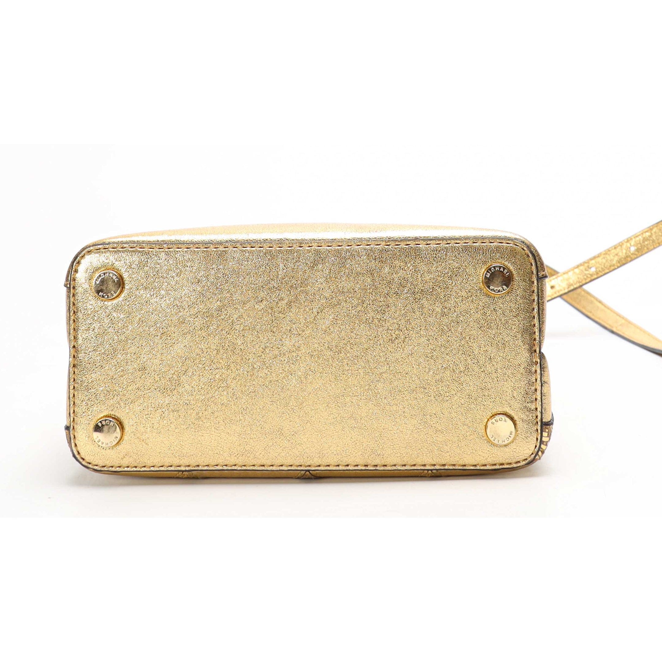 Michael Kors Mercer Metallic Convertible Satchel