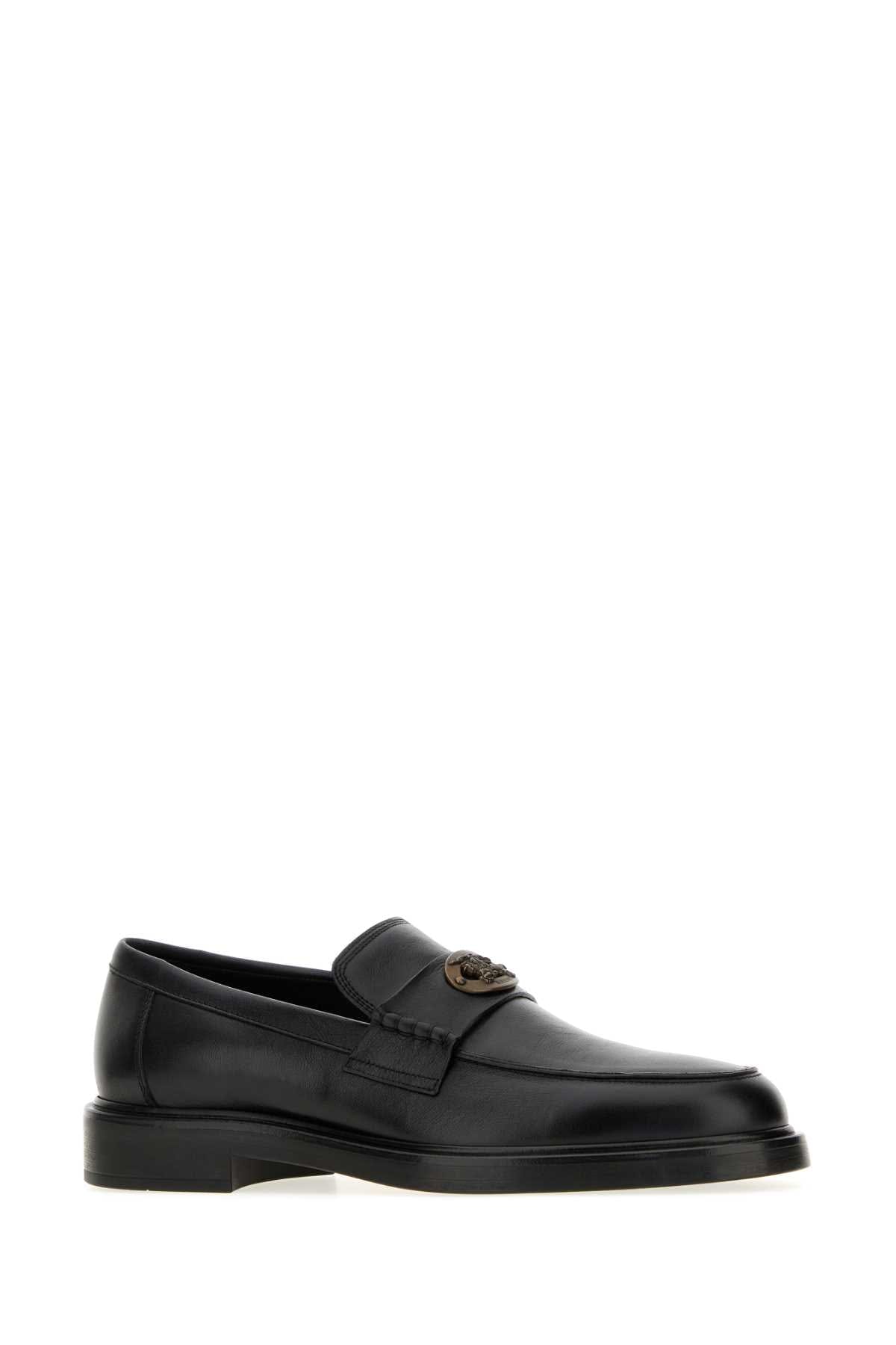Burberry Calf Grain Leather Loafer — Black