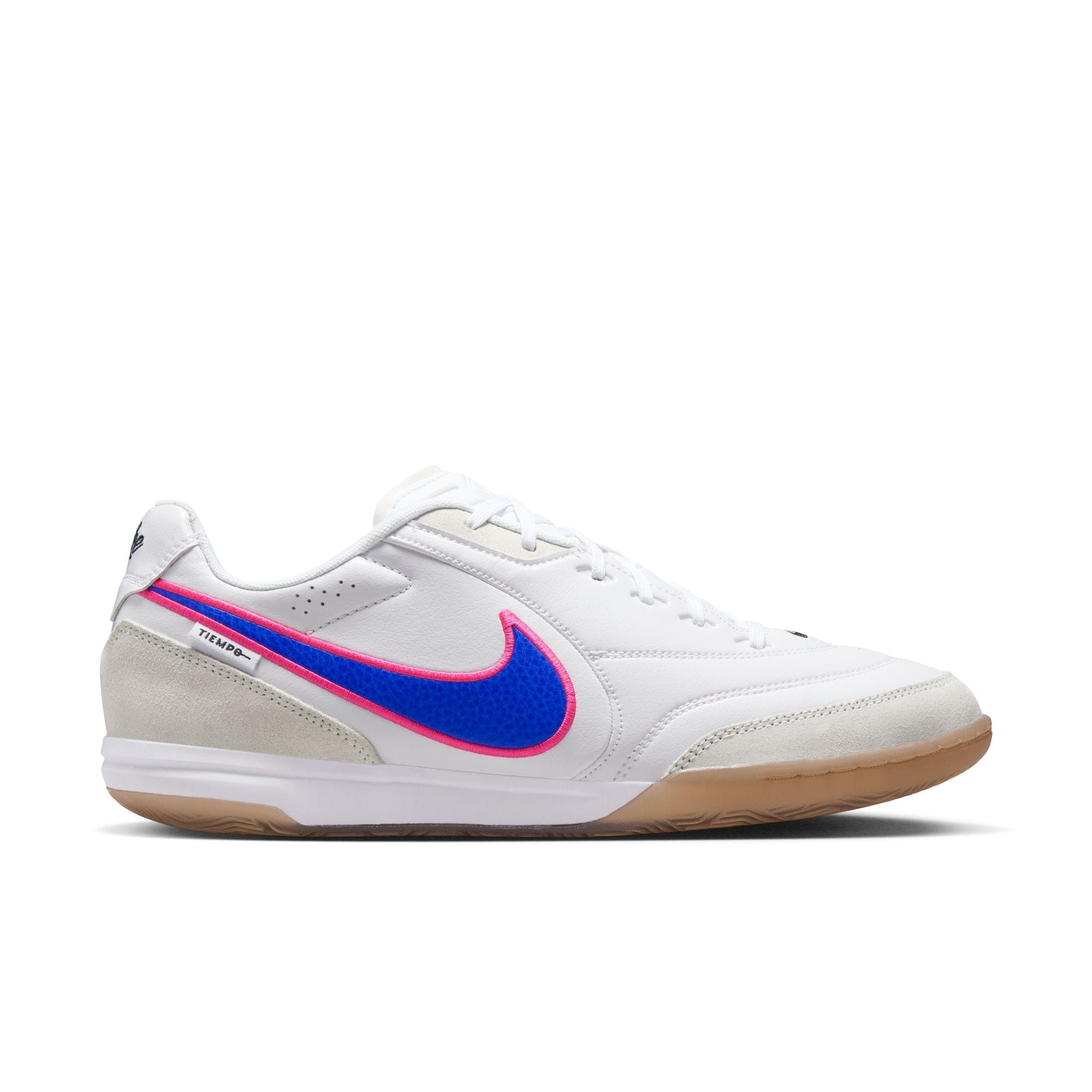 Nike Tiempo Streetgato Indoor/Court Low - Top Soccer Shoes Color: White/racer Blue - pink Blast Style: HQ7017 - 146