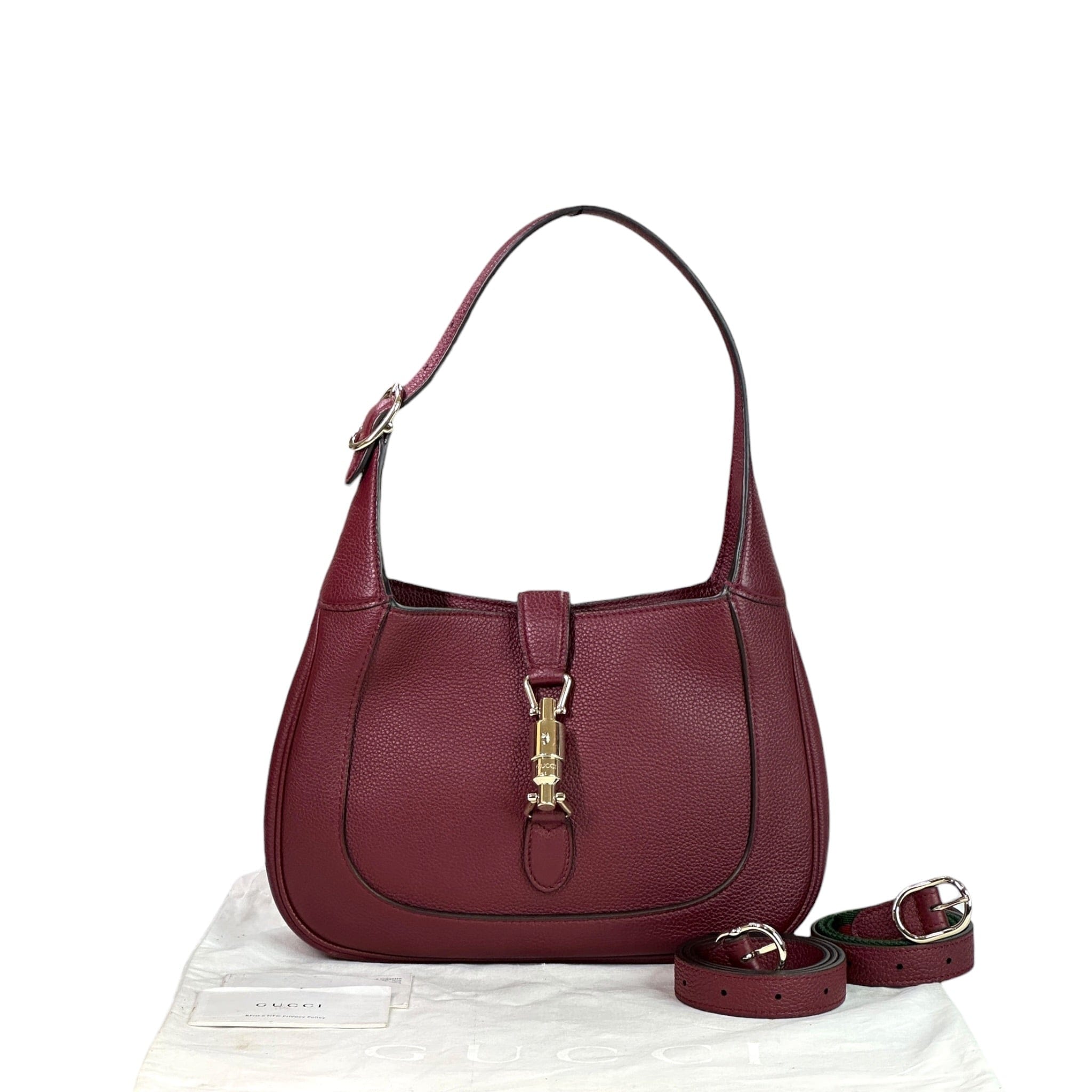 Gucci Jackie Small Burgundy Leather Bag