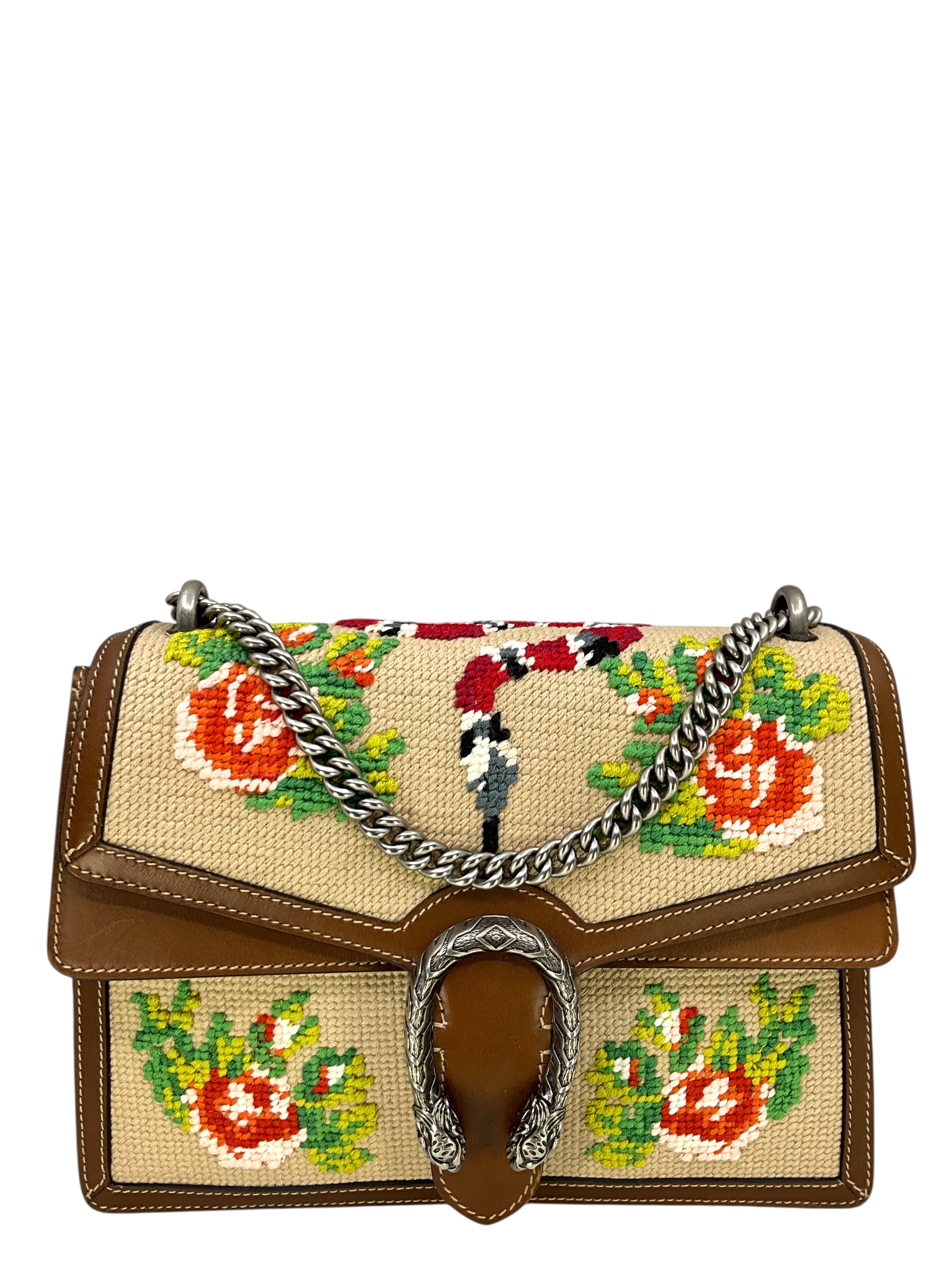 Gucci Embroidered Medium Dionysus Bag