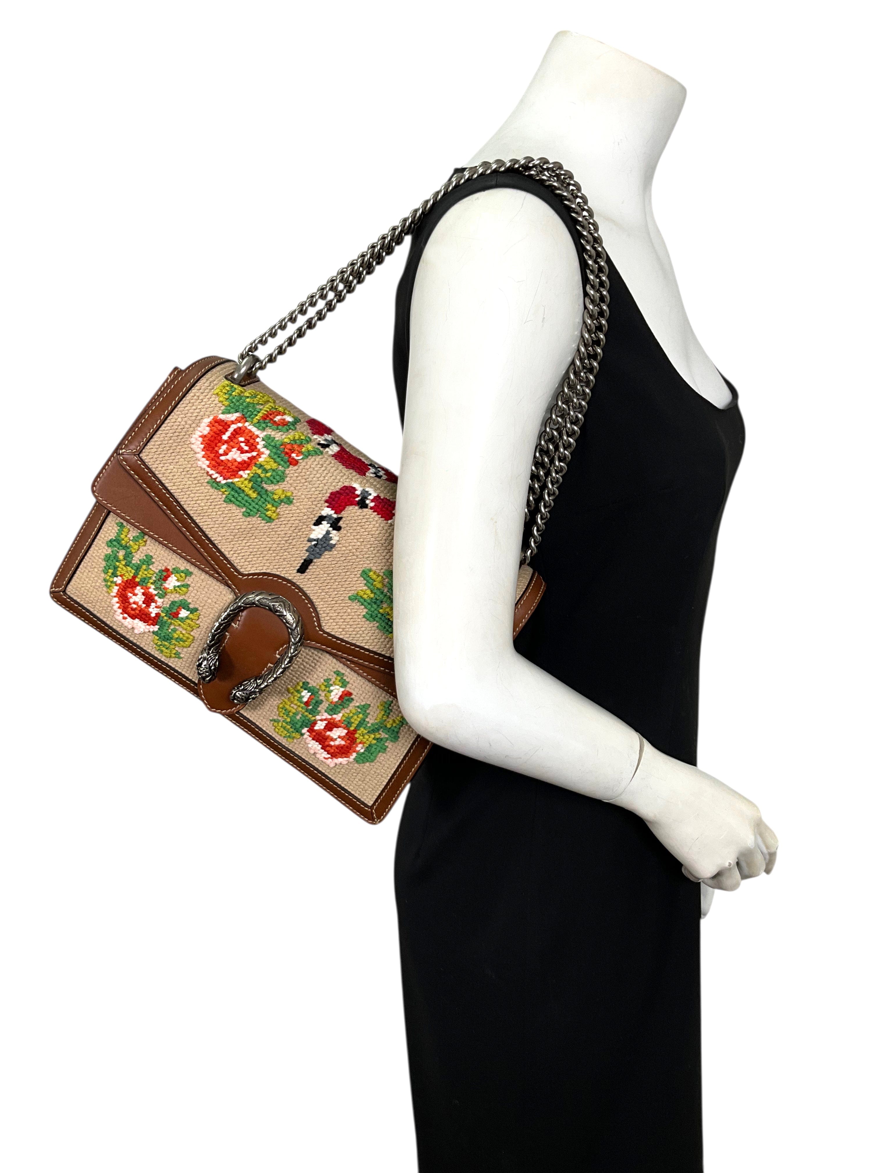 Gucci Embroidered Medium Dionysus Bag
