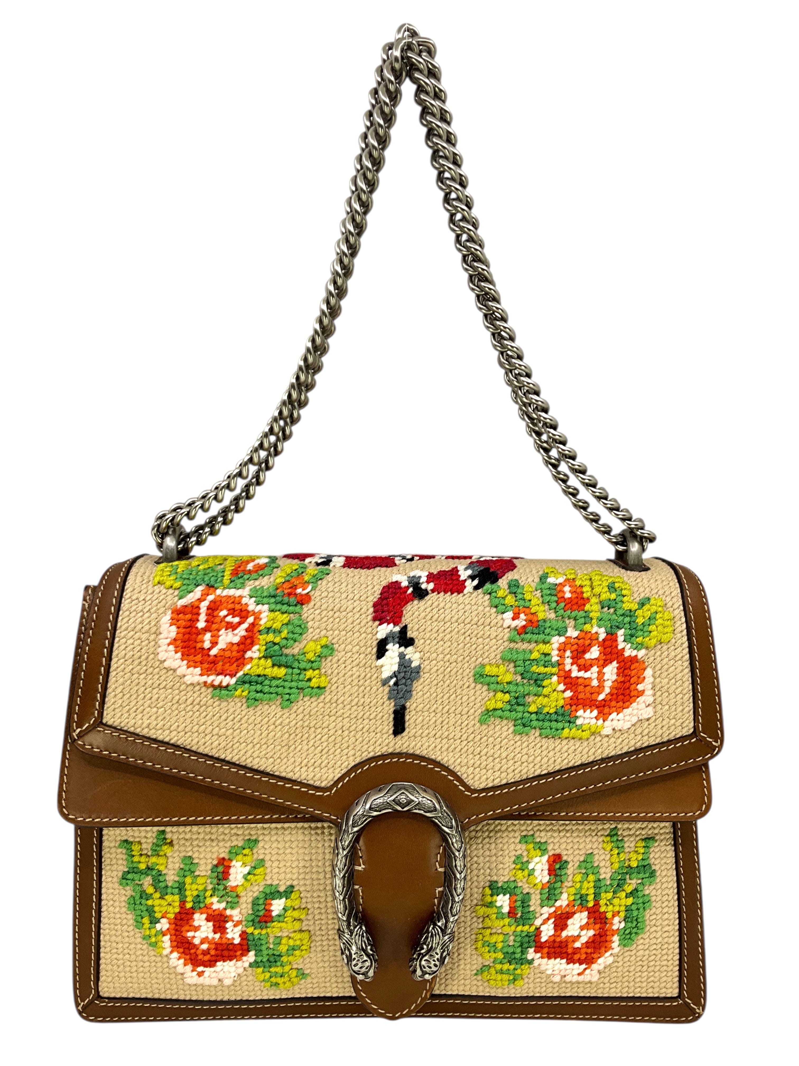 Gucci Embroidered Medium Dionysus Bag