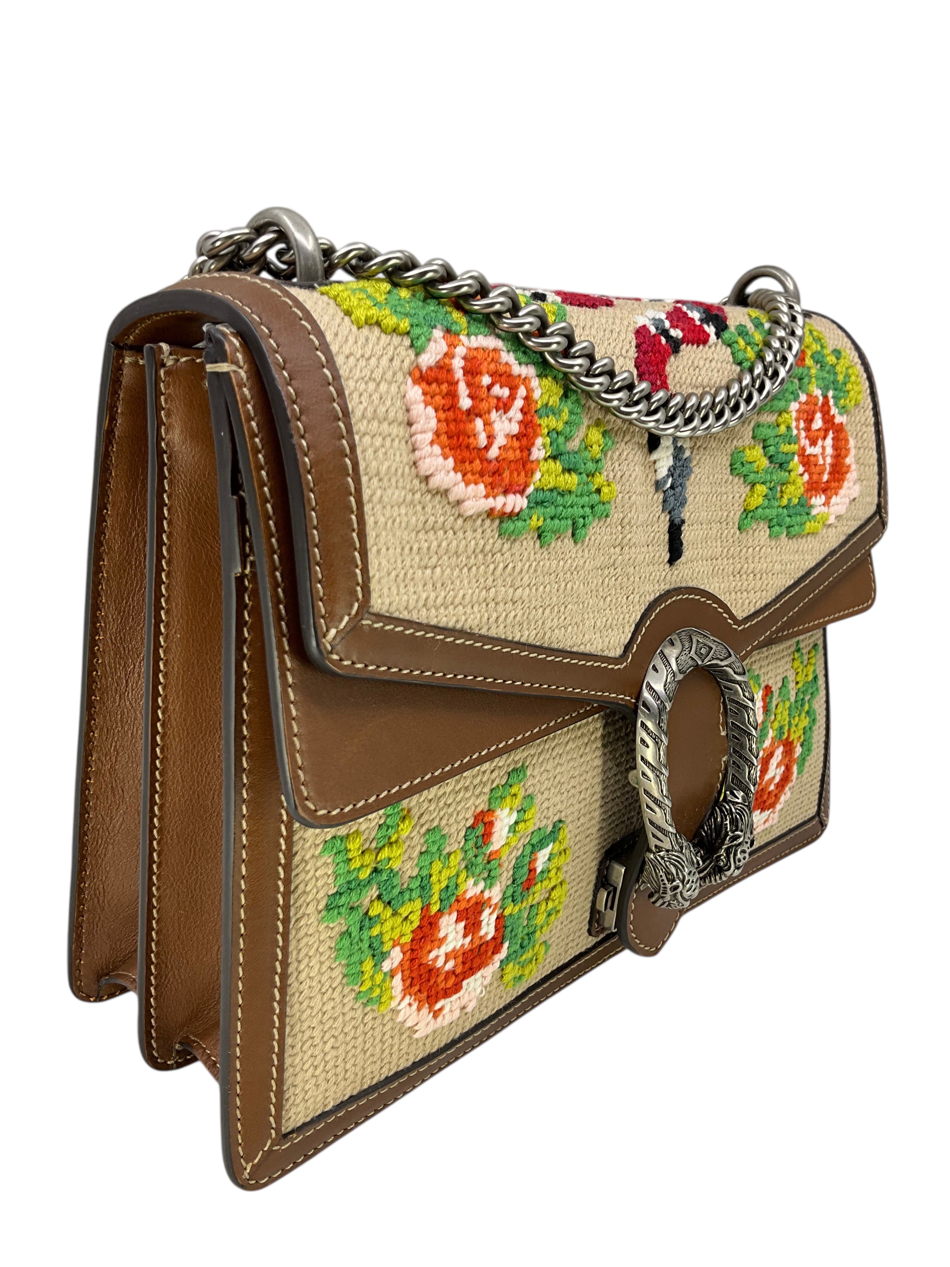 Gucci Embroidered Medium Dionysus Bag