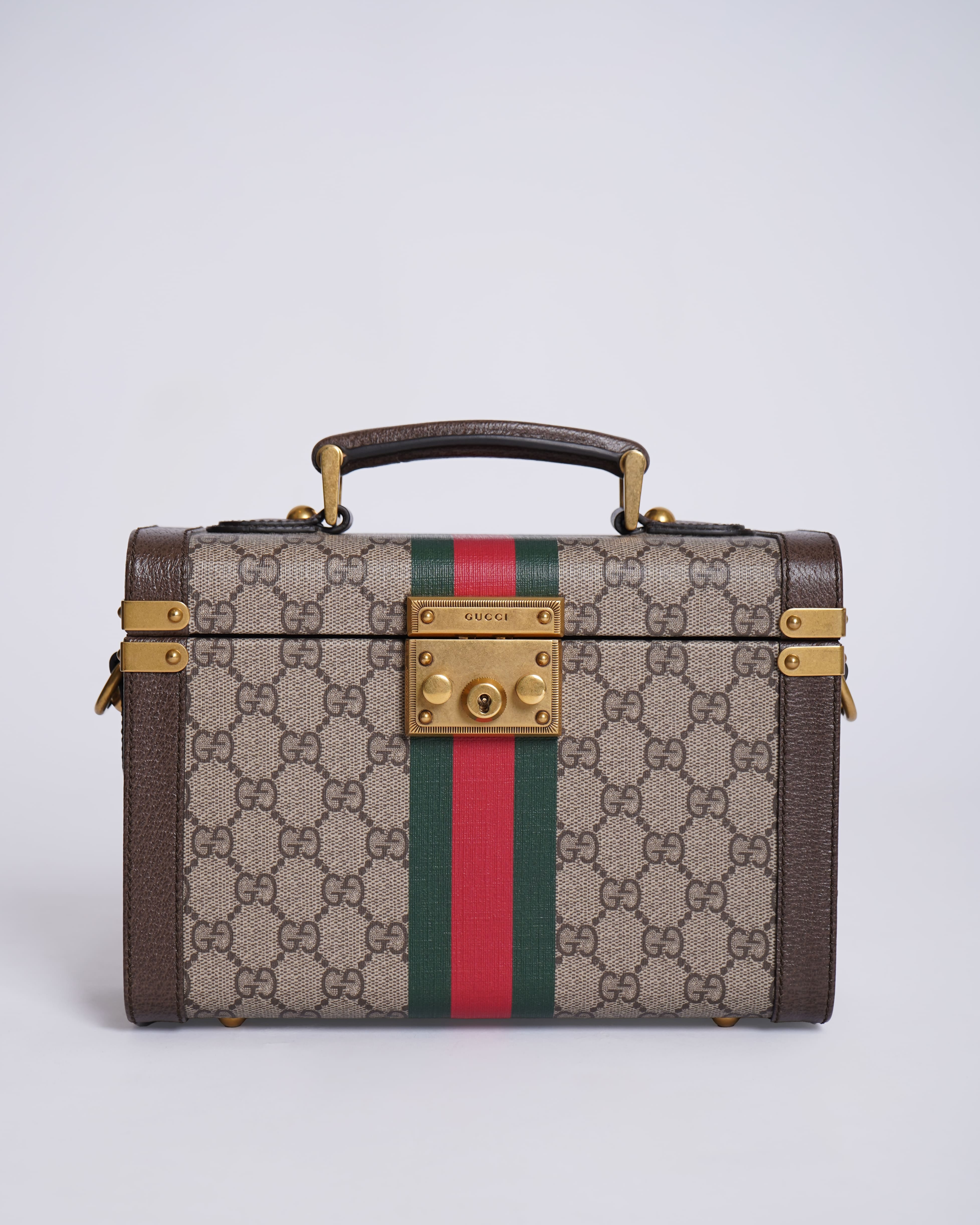 Gucci Savoy Brown GG Supreme Canvas Beauty Case