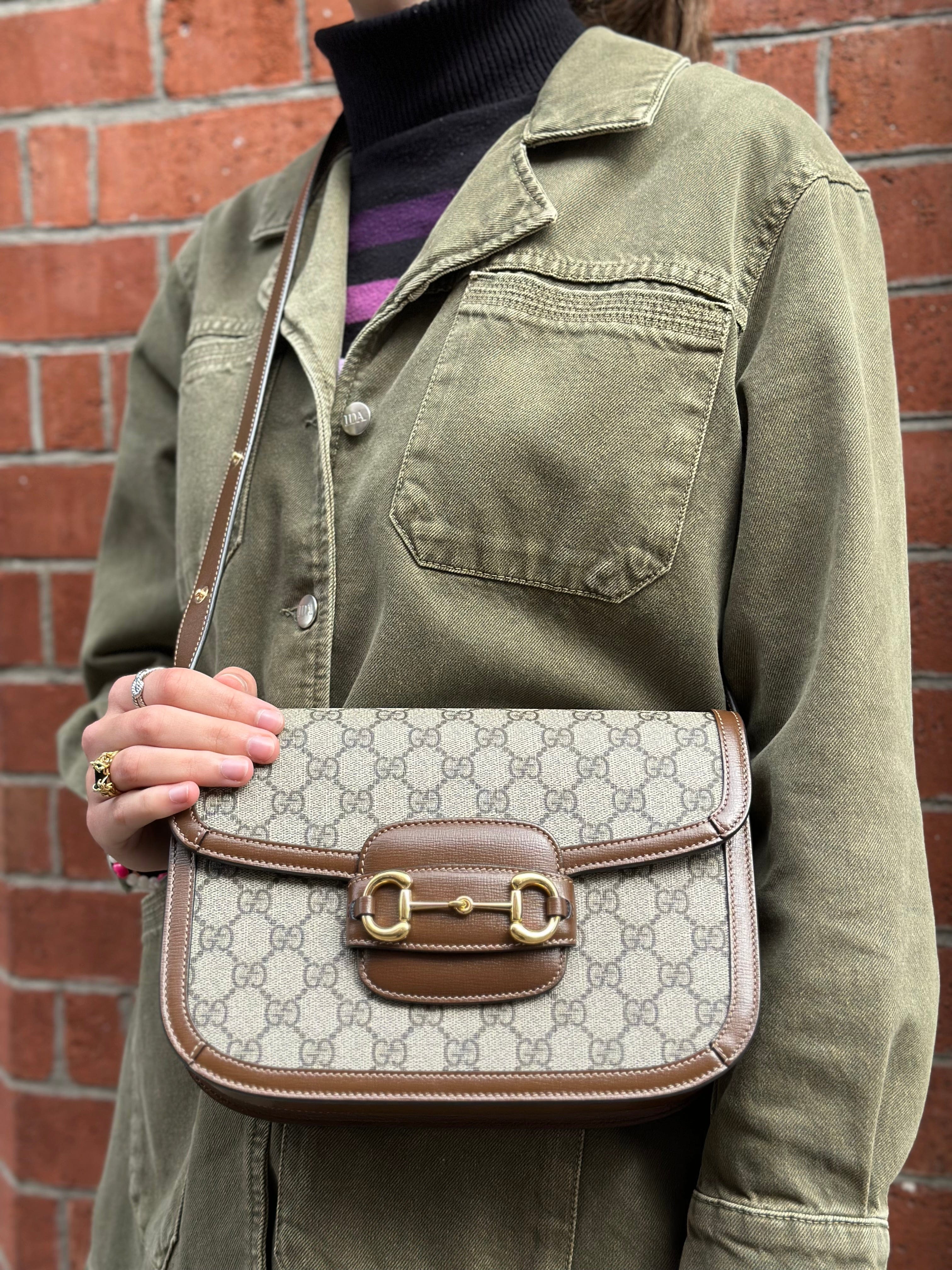 Gucci GG Monogram Canvas Horsebit 1955 Shoulder Bag