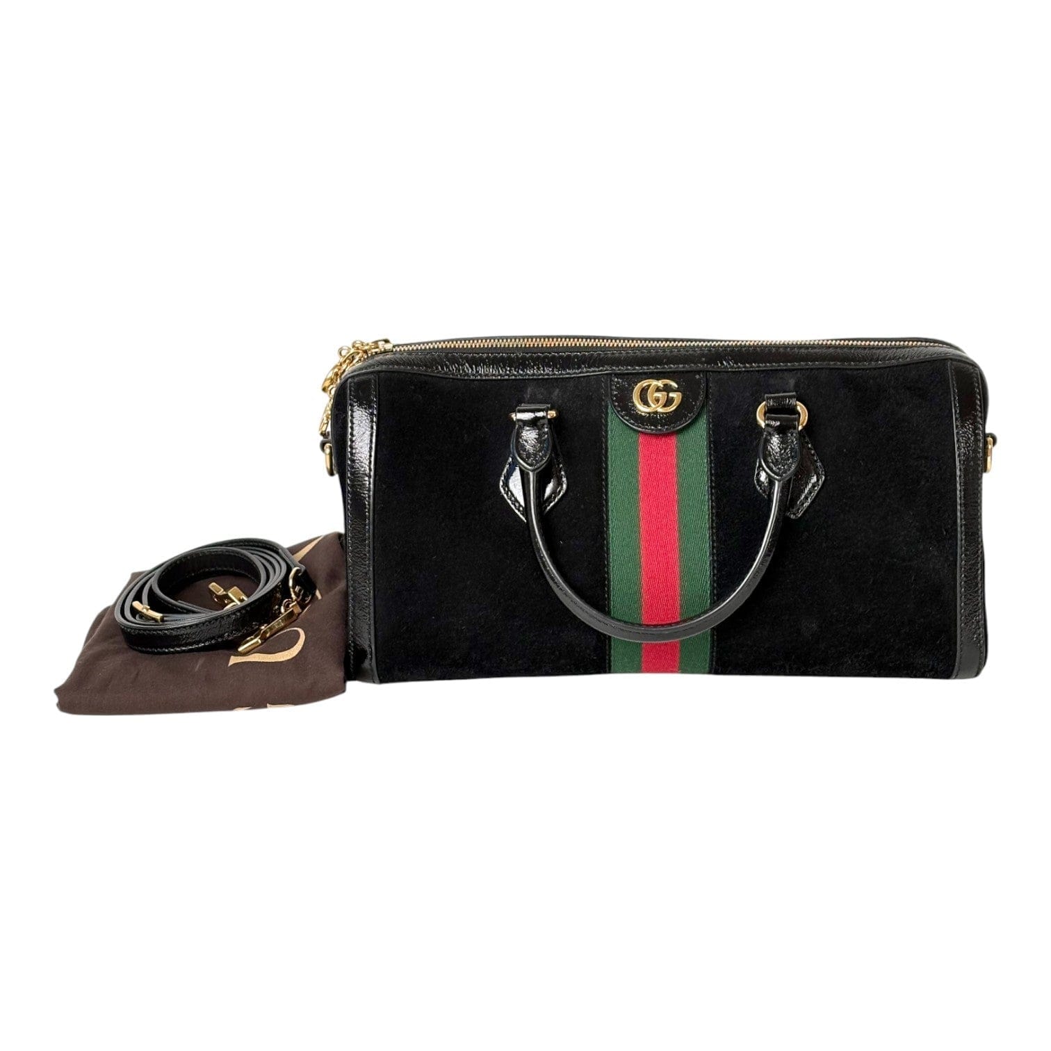 Gucci GG Medium Ophidia Suede Shoulder Bag