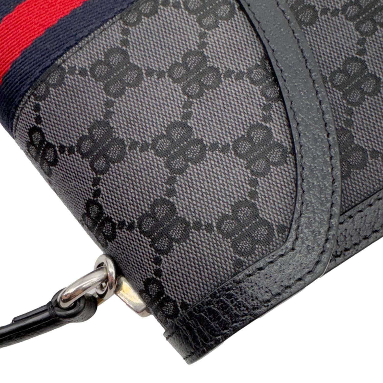GUCCI x BALENCIAGA The Hacker Project BB Supreme Monogram Canvas Shoulder Bag Grey 680119