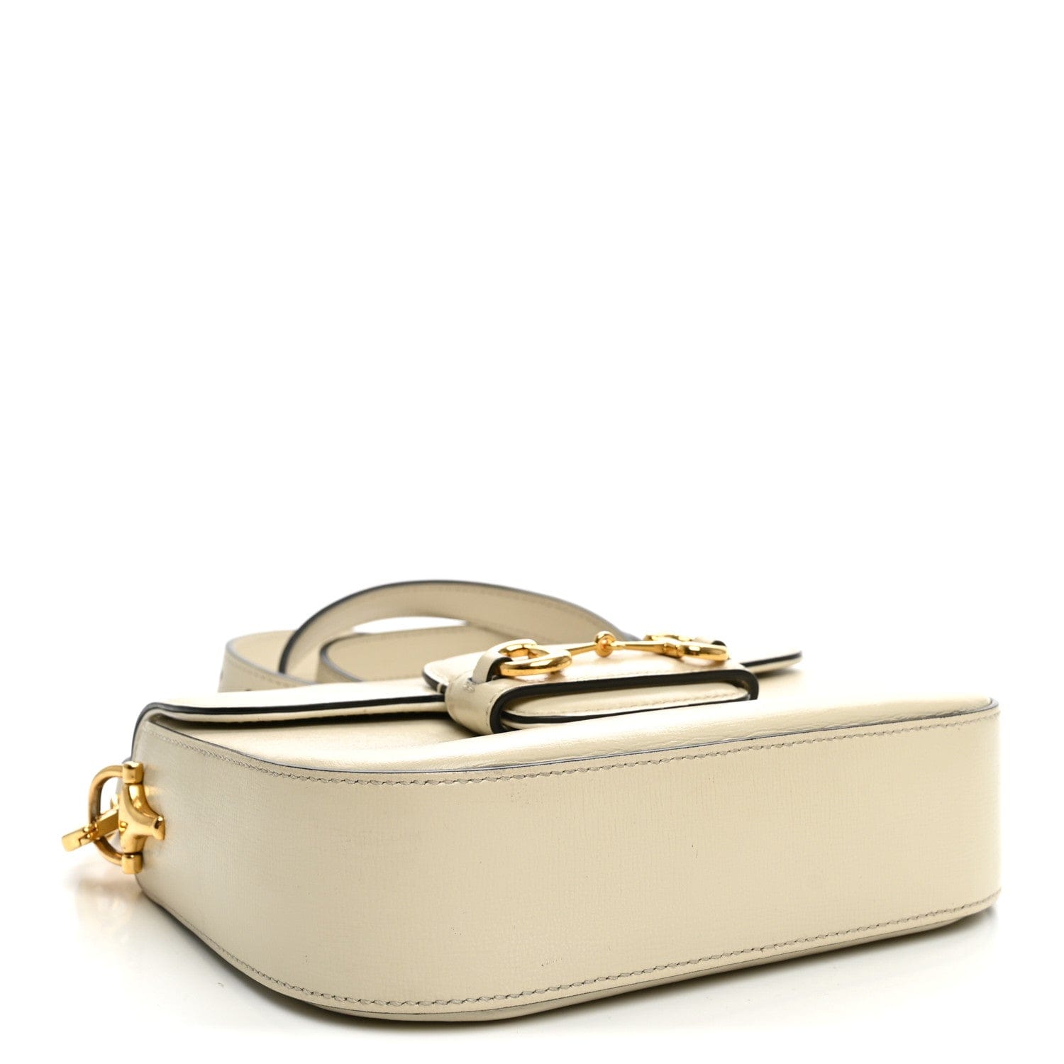 Gucci Azalea Calfskin Web Mini Horsebit 1955 Shoulder Bag Mystic White