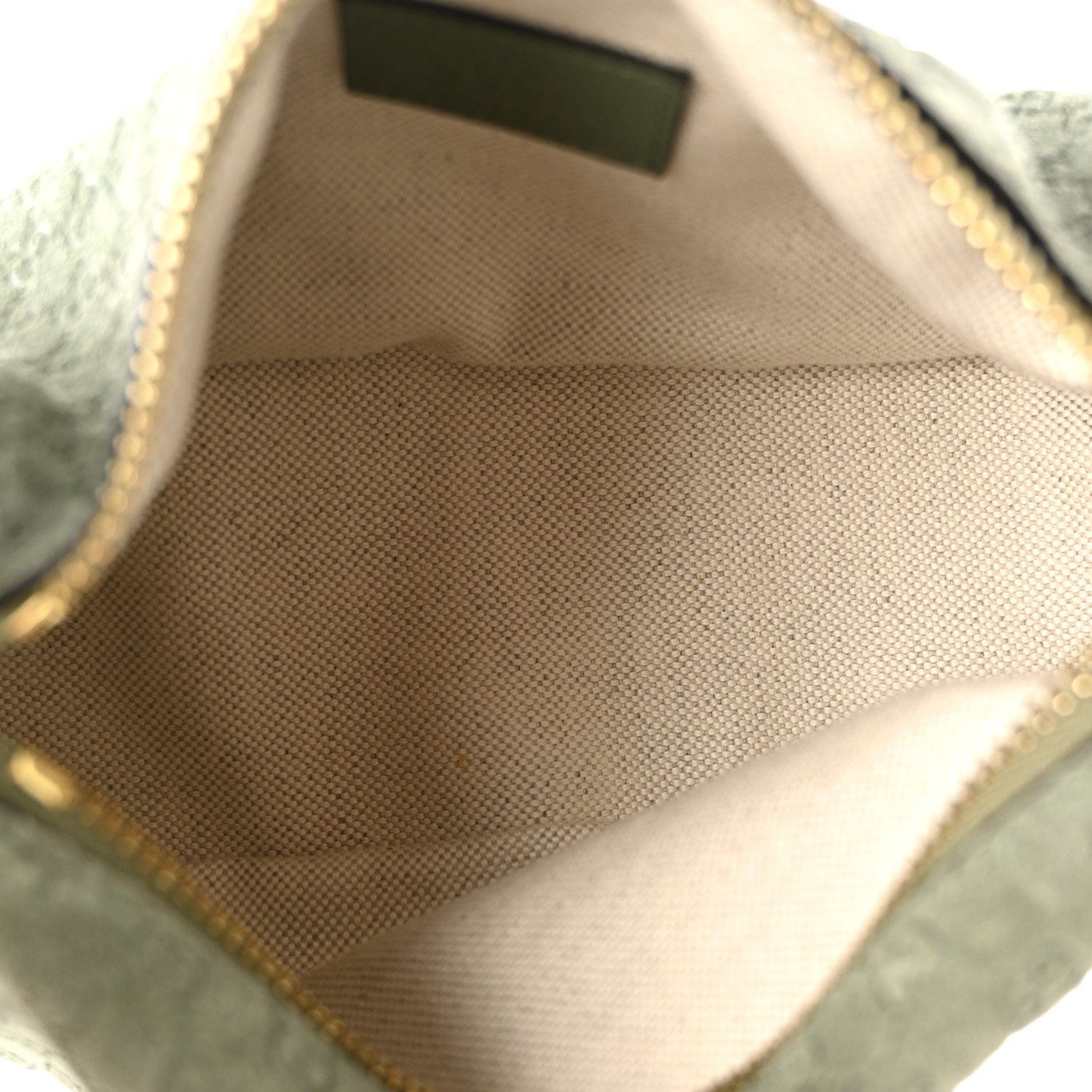 Gucci Suede GG Monogram Half Horsebit Mini Shoulder Bag Sage
