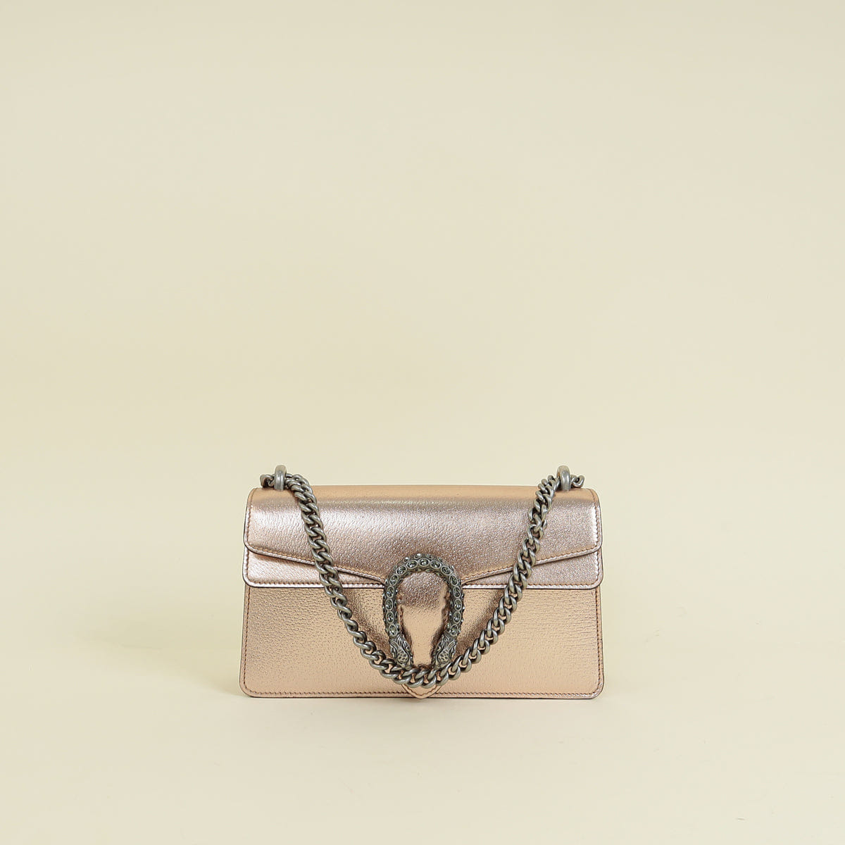 Gucci Metallic Rose Gold Dionysus Medium Shoulder Bag