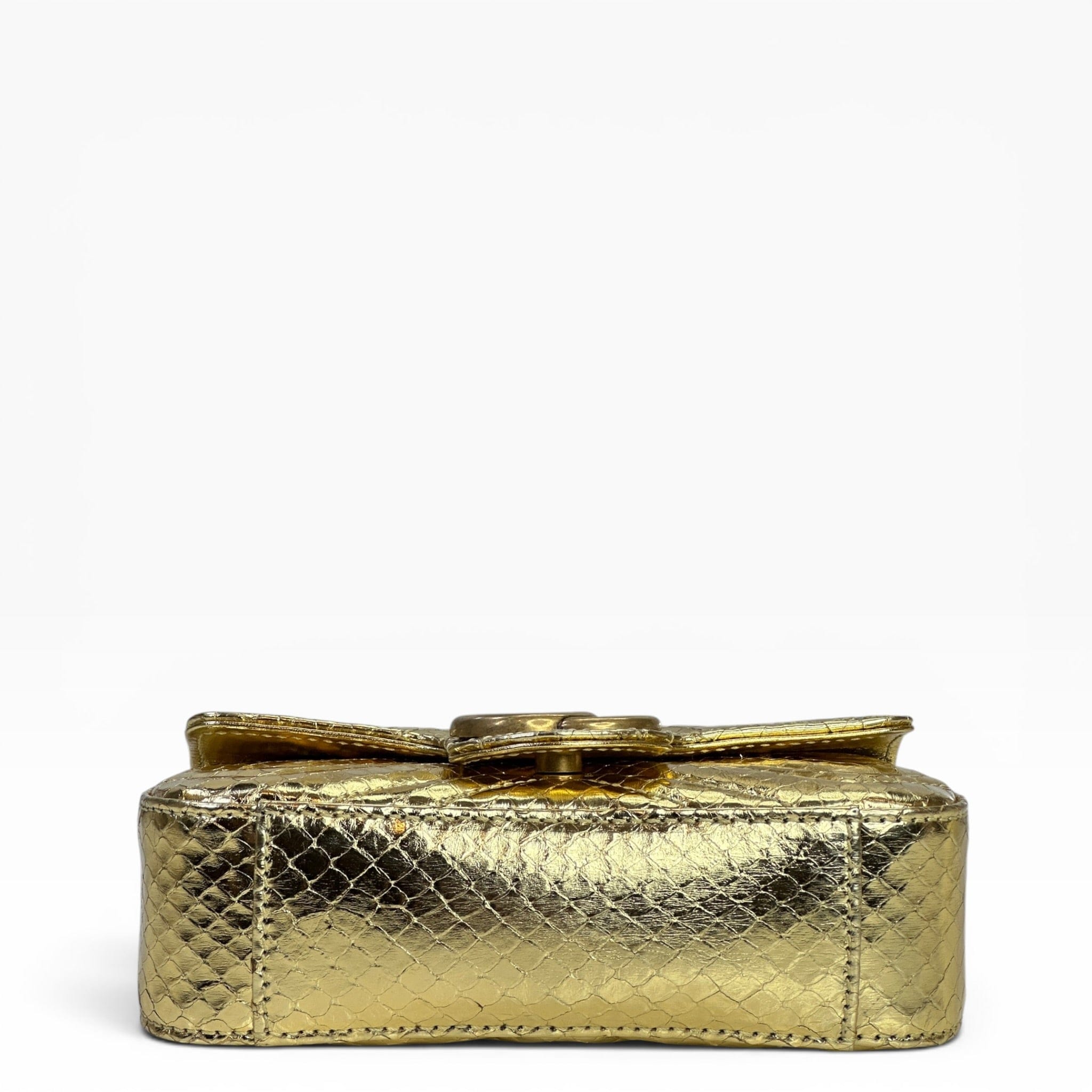 Gucci GG Marmont metallic gold leather mini shoulder bag